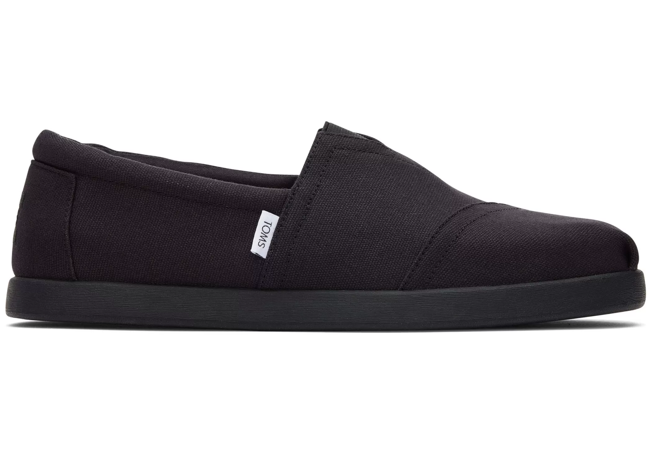 Homme TOMS Alpargata*Alp Fwd All Black Recycled Cotton Canvas Black/Black