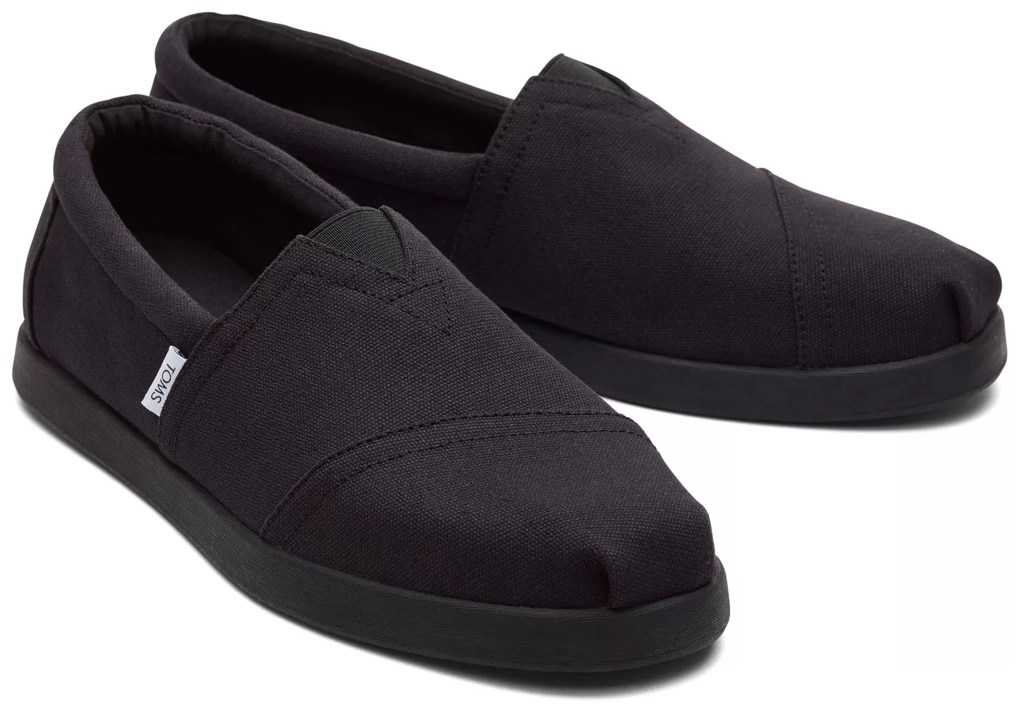 Homme TOMS Alpargata*Alp Fwd All Black Recycled Cotton Canvas Black/Black