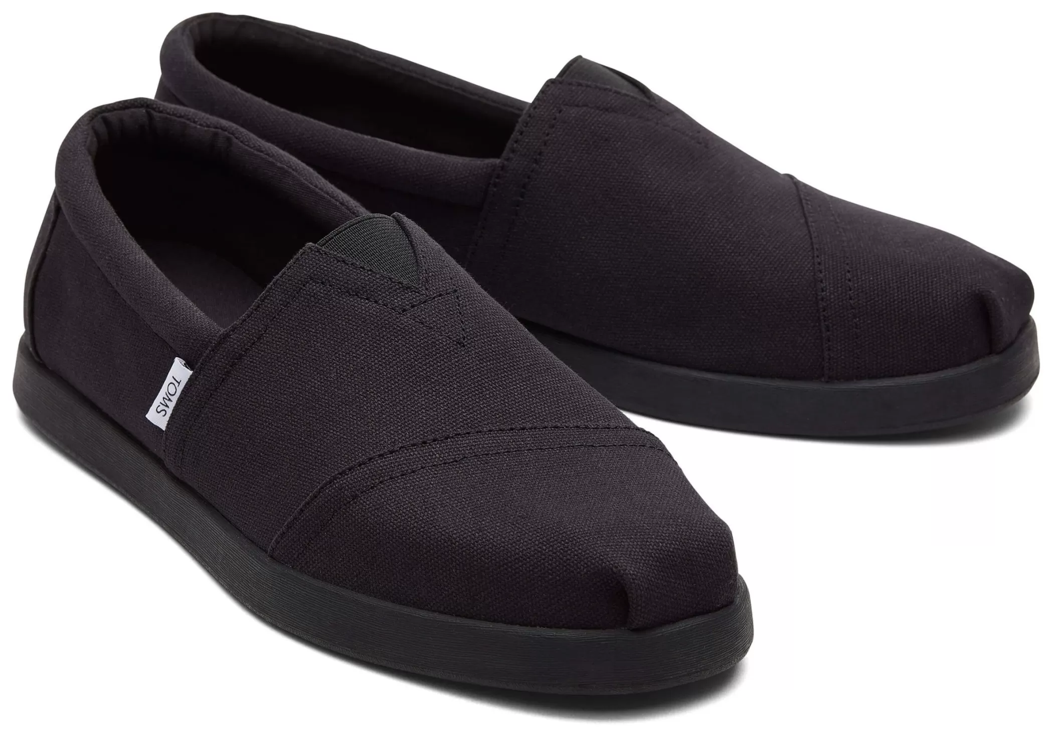 Homme TOMS *Alp Fwd All Black Recycled Cotton Canvas Black/Black