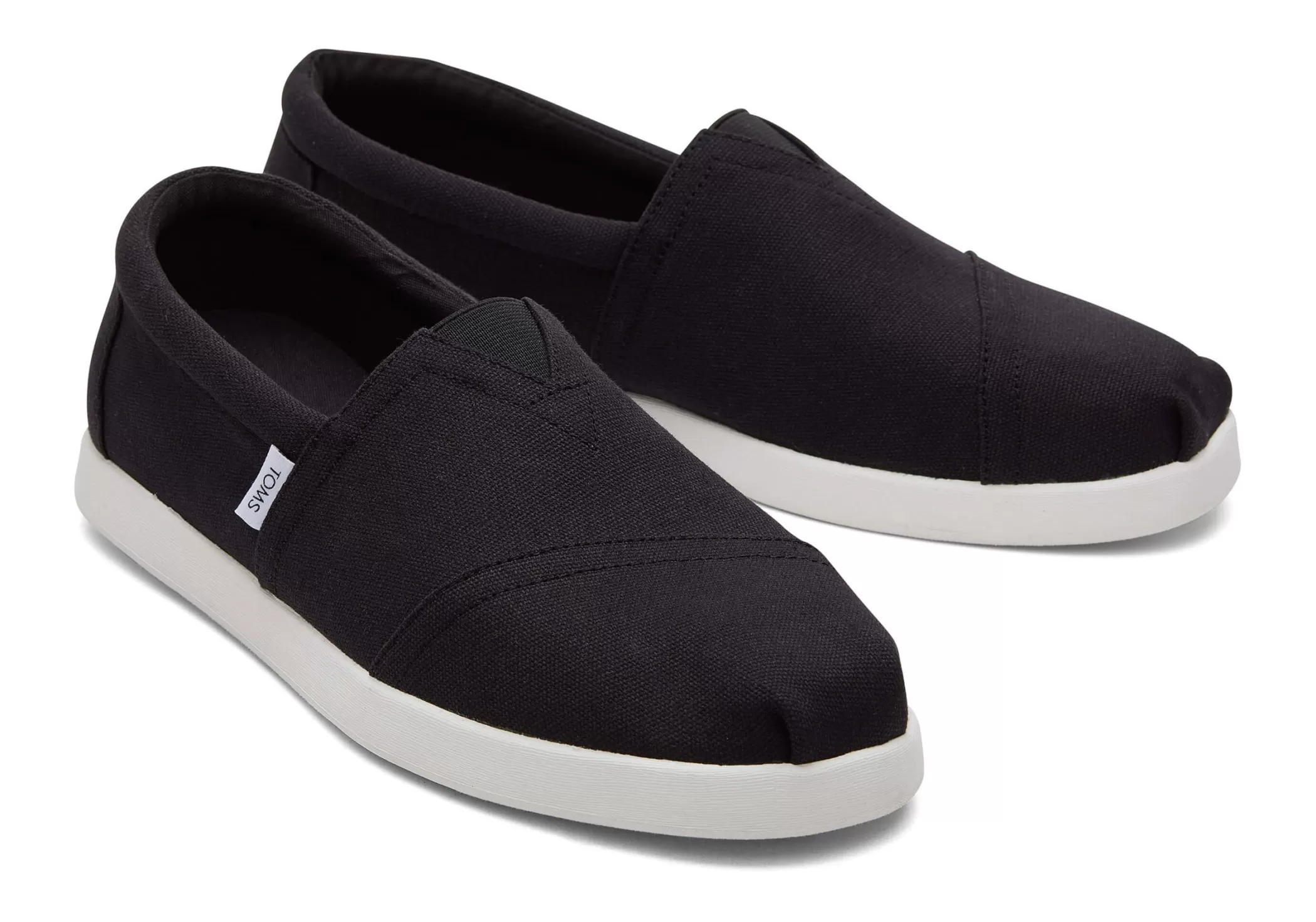 Homme TOMS *Alp Fwd Black Recycled Cotton Canvas Noir