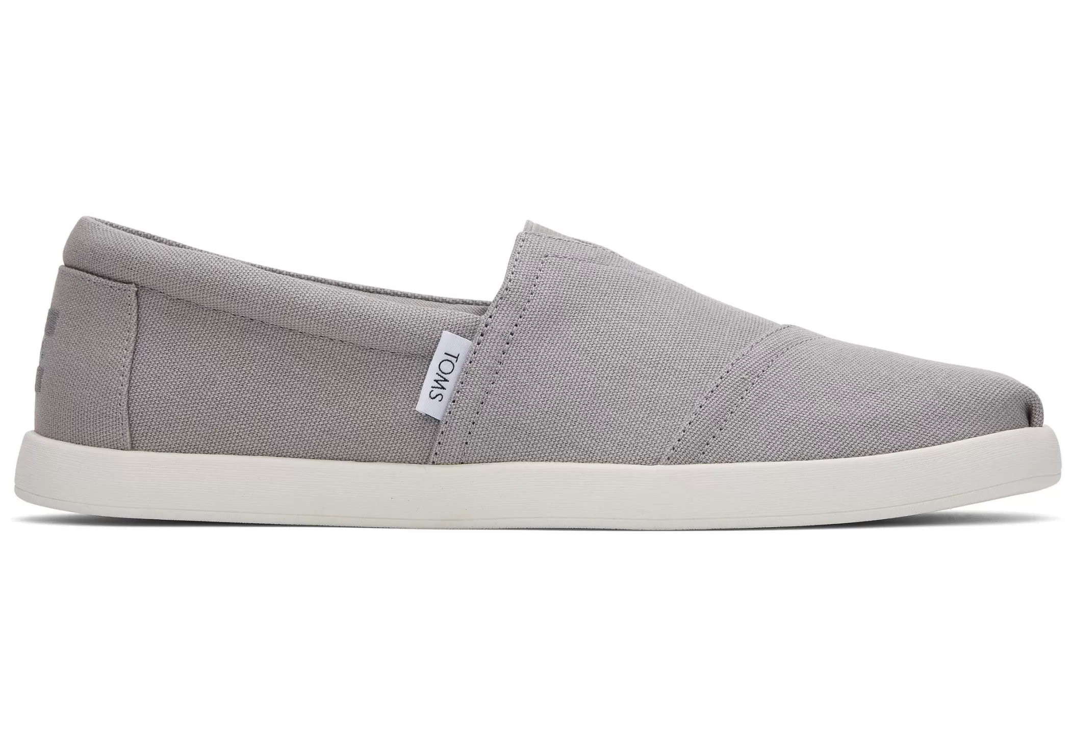 Homme TOMS Alpargata*Alp Fwd Grey Recycled Cotton Canvas Gris