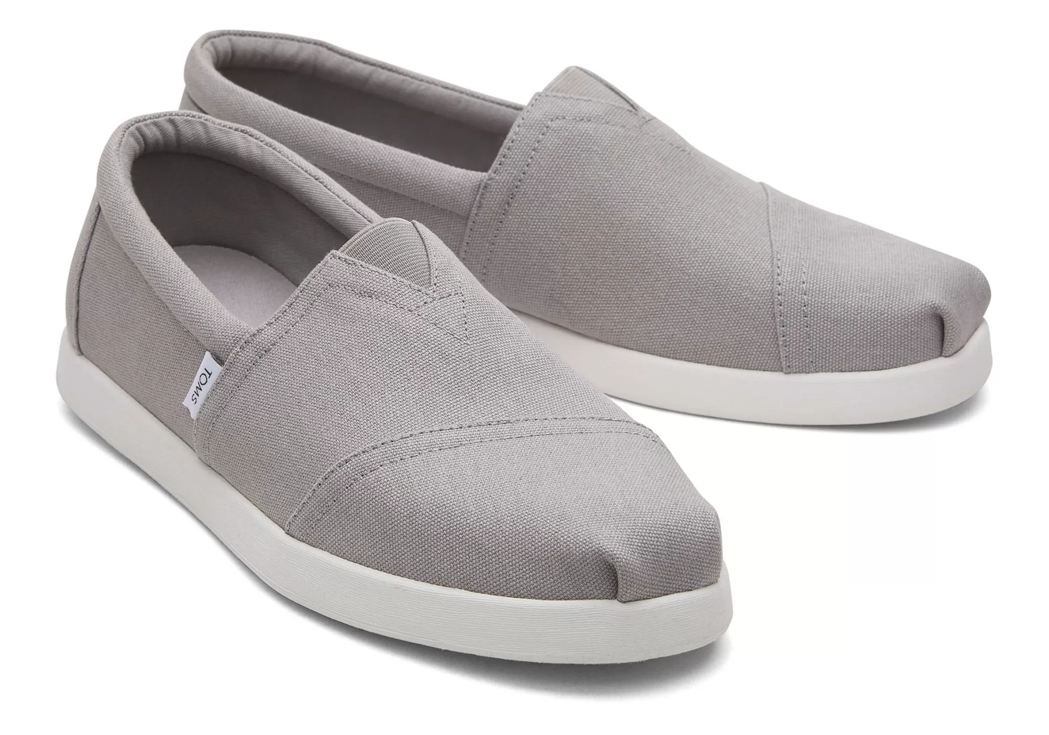 Homme TOMS Alpargata*Alp Fwd Grey Recycled Cotton Canvas Gris