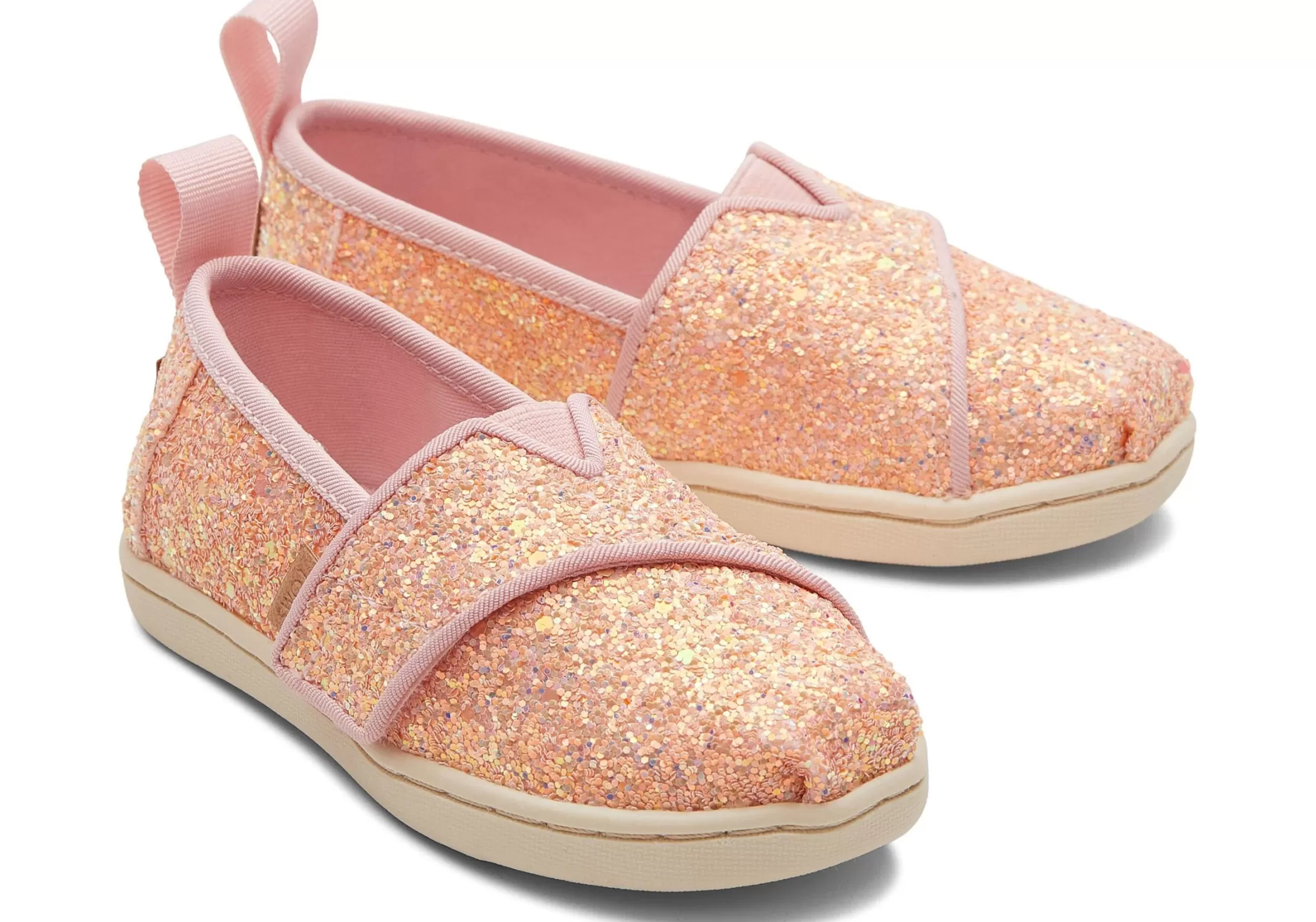 Enfant TOMS *Alpargata A Paillettes Pour Bebe Pink Glitter