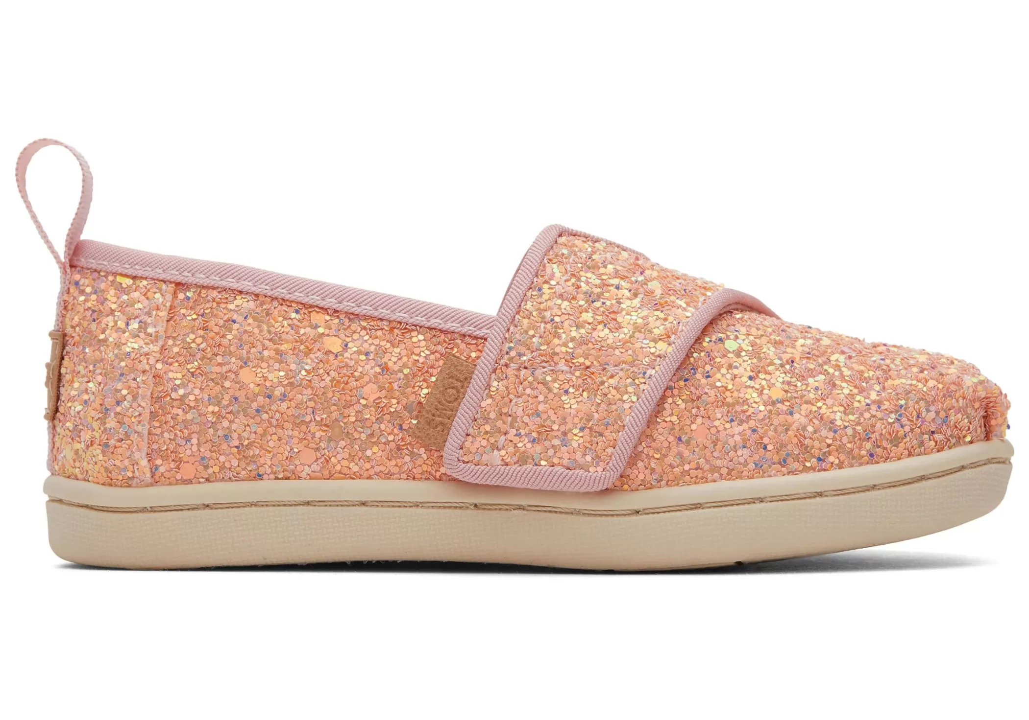 Enfant TOMS *Alpargata A Paillettes Pour Bebe Pink Glitter