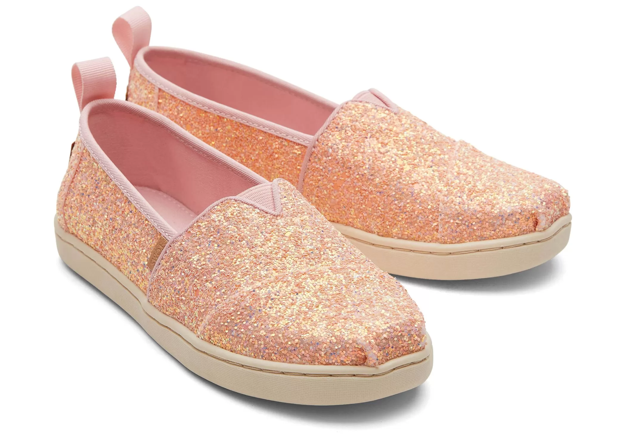 Enfant TOMS *Alpargata A Paillettes Pour Enfant Pink Chunky Glitter