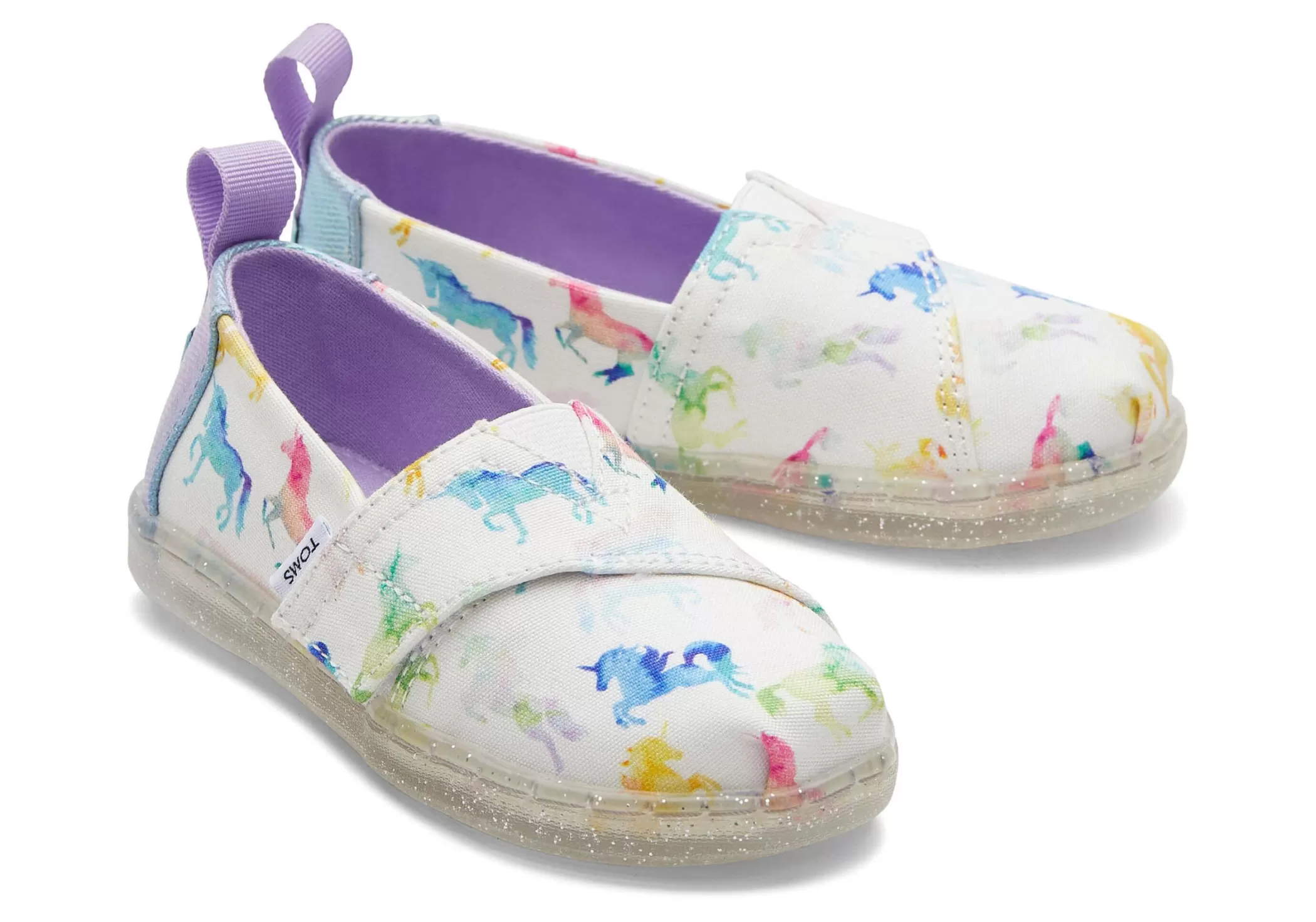 Enfant TOMS *Alpargata Aquarelle Licornes Pour Bebe White Watercolor