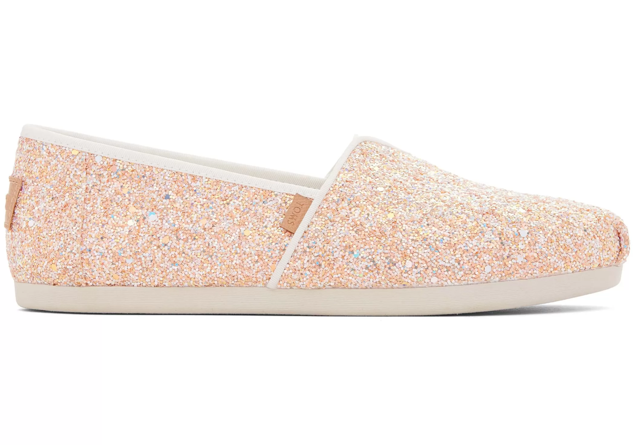 Femme TOMS Slip-Ons*Alpargata Beige A Paillettes Beige Chunky Glitter