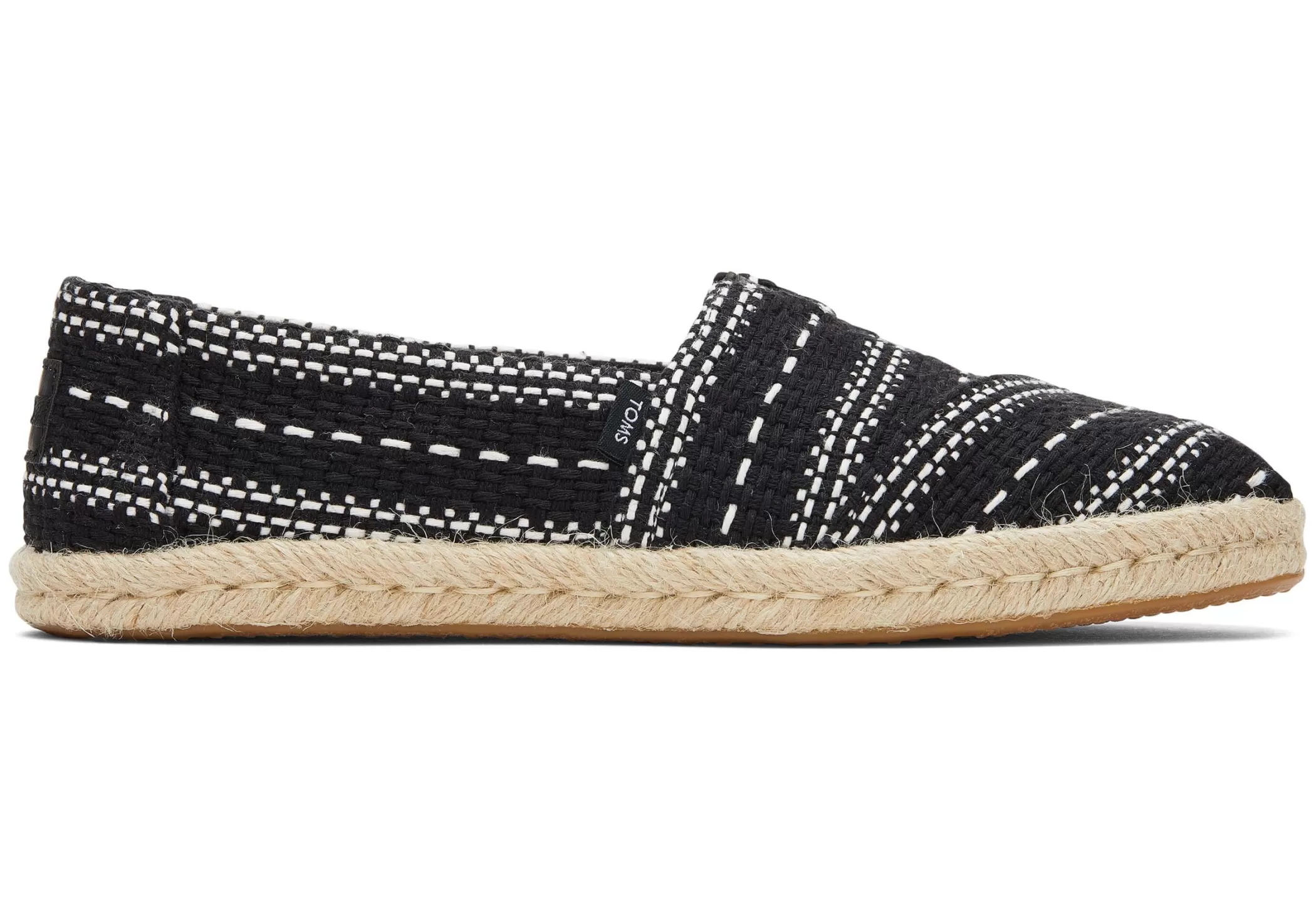 Femme TOMS Espadrilles*Alpargata Chunky Global Woven Rope Espadrille Noir Tisse