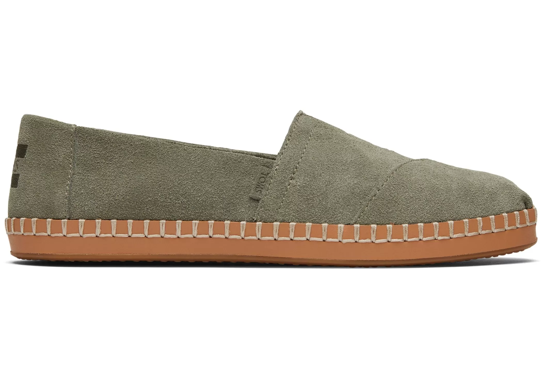 Femme TOMS Slip-Ons*Alpargata Enveloppe En Cuir Daim Gris Vetiver