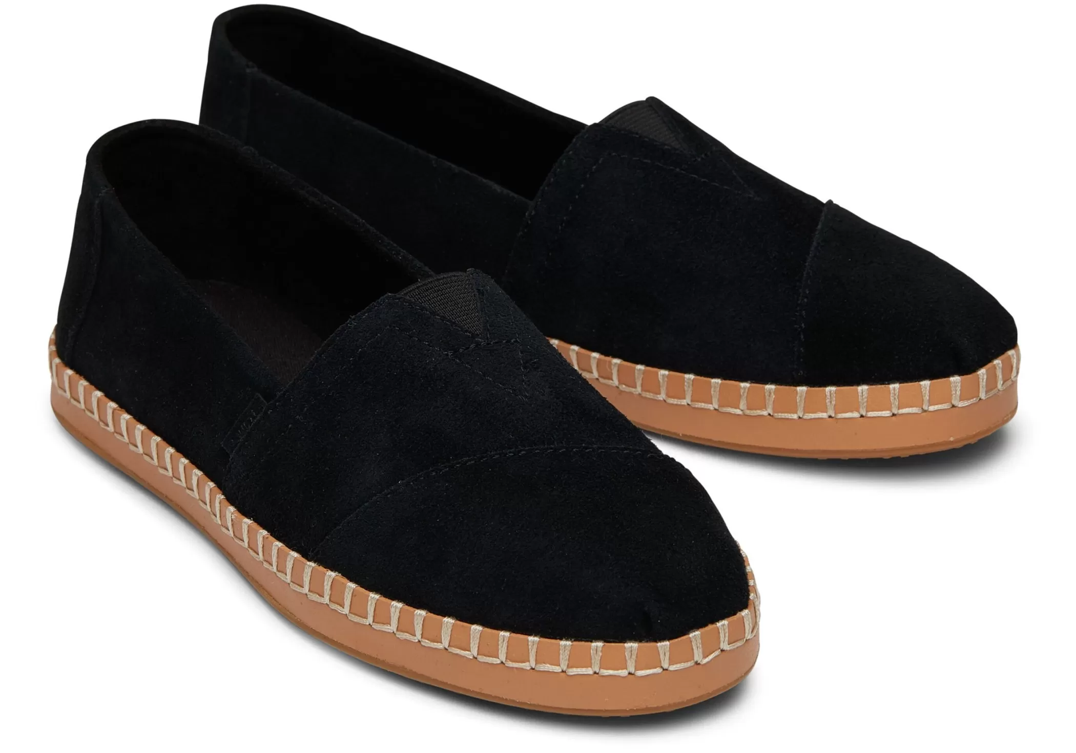 Femme TOMS Slip-Ons*Alpargata Enveloppe En Cuir Daim Noir