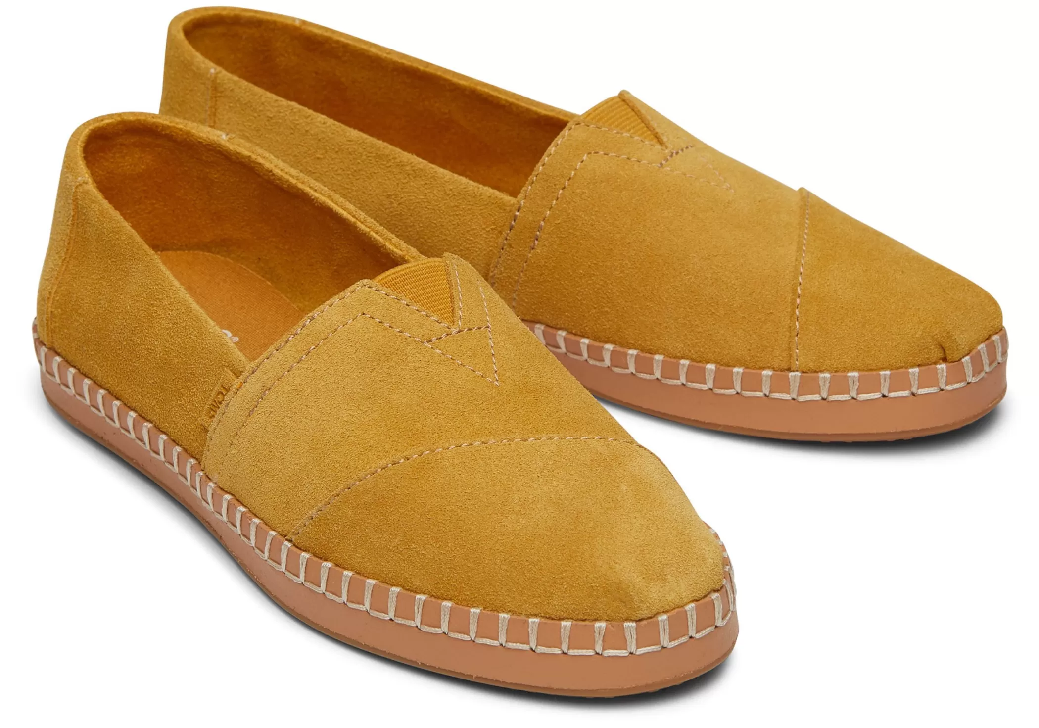 Femme TOMS Slip-Ons*Alpargata Enveloppe En Cuir Daim Dore En Or