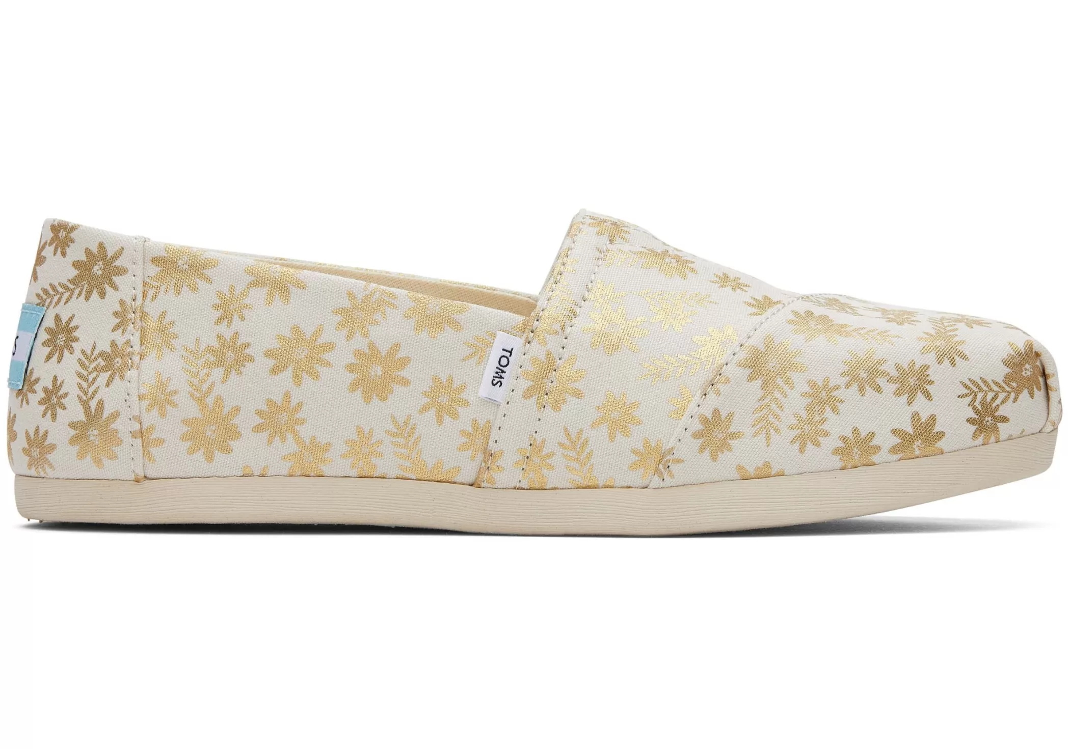 Femme TOMS Alpargata*Alpargata Floral Blooms Gold Foil