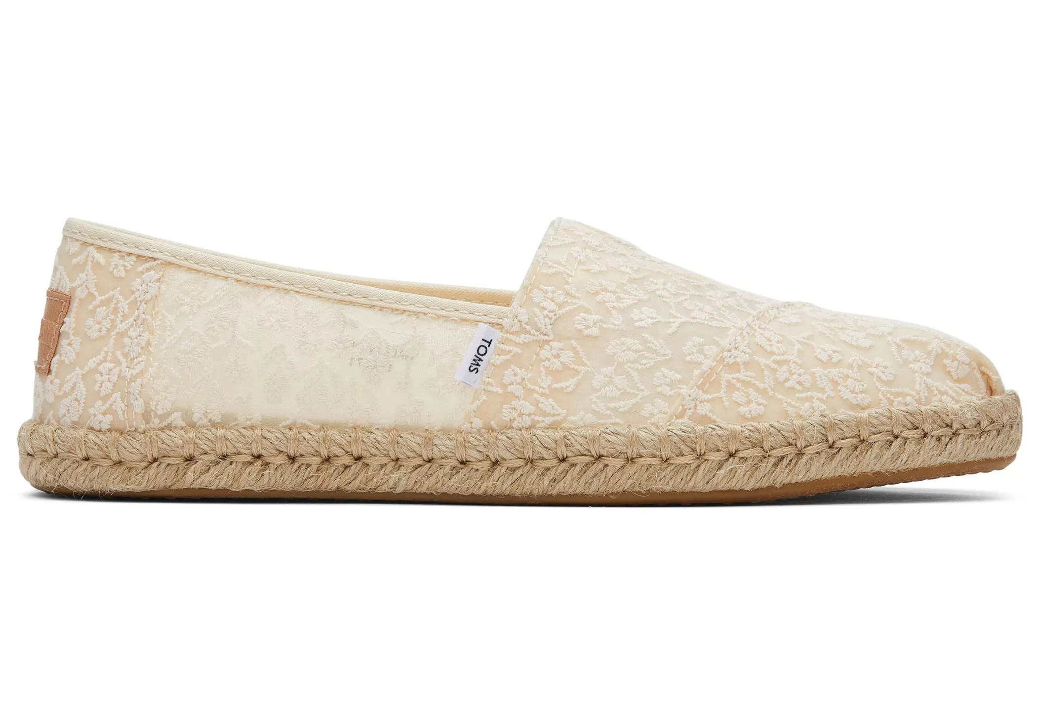 Femme TOMS Espadrilles*Alpargata Floral Lace Rope Espadrille Dentelle Florale Naturelle