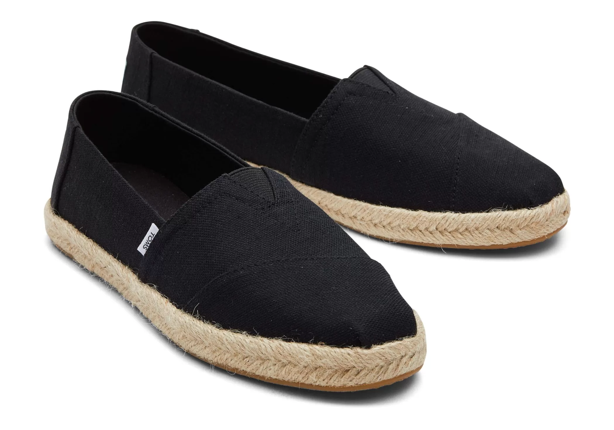 Femme TOMS Espadrilles*Alpargata Recycled Cotton Rope Espadrille Noir