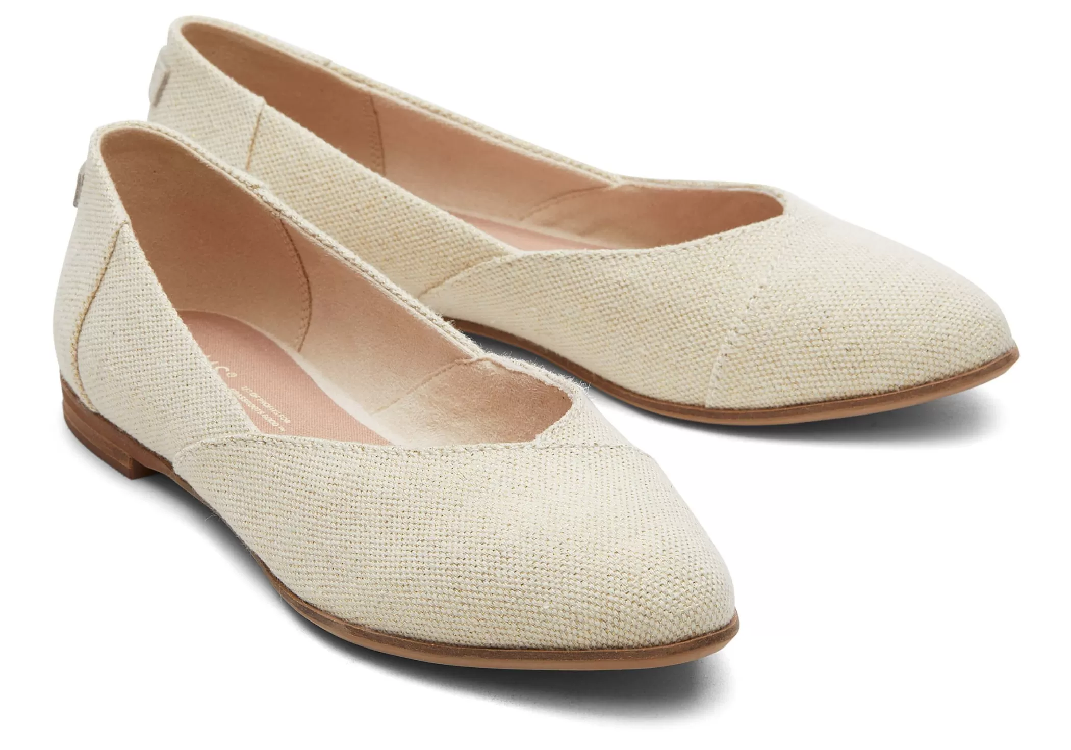 Femme TOMS Ballerines*Ballerines Jutti Neat Chaud Naturel Metallise