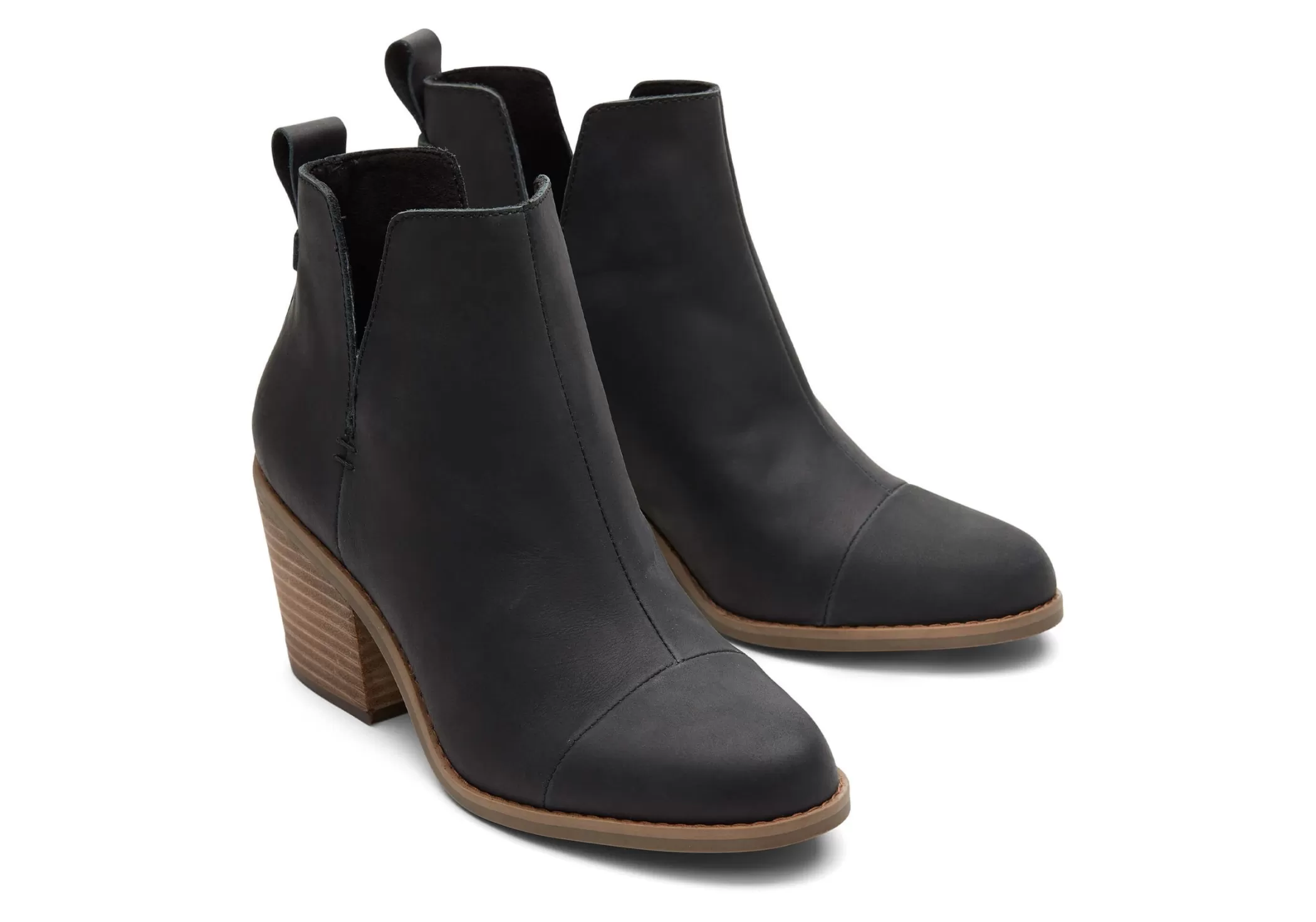 Femme TOMS Talons & Compensees*Bottes Everly Cuir Noir