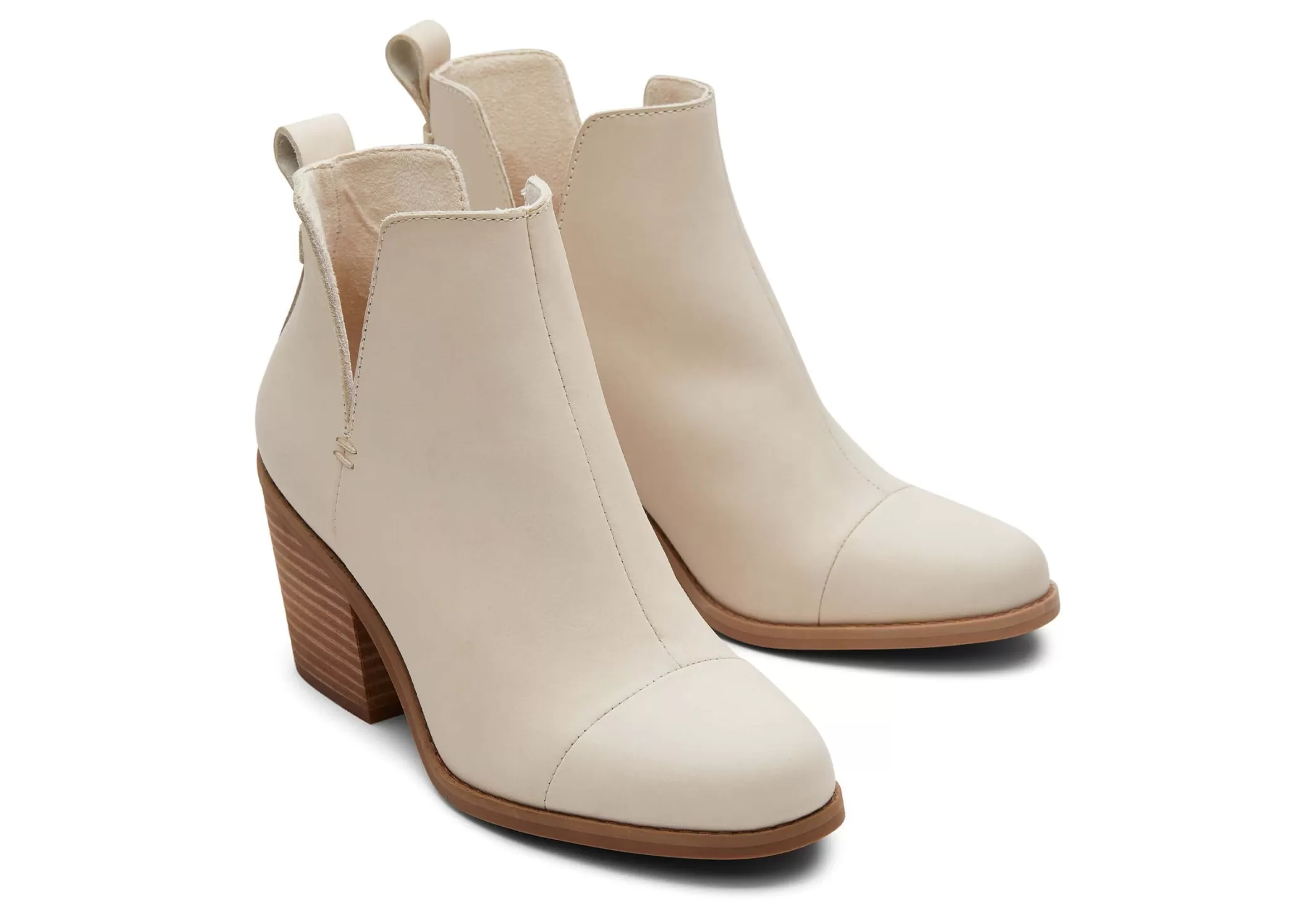 Femme TOMS Talons & Compensees*Bottes Everly Beige Leather