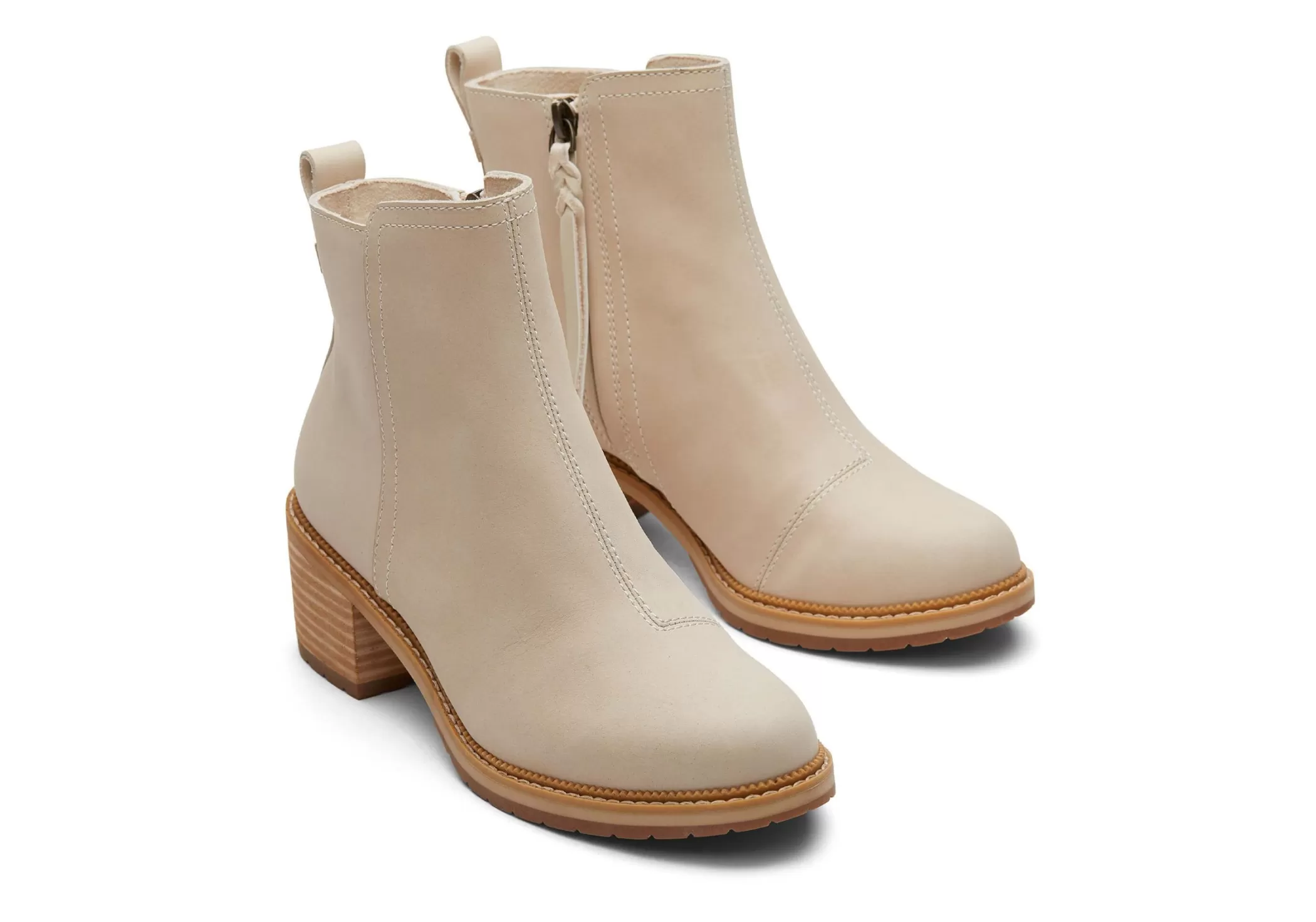 Femme TOMS Talons & Compensees*Bottes Impermeable Marina Beige Leather