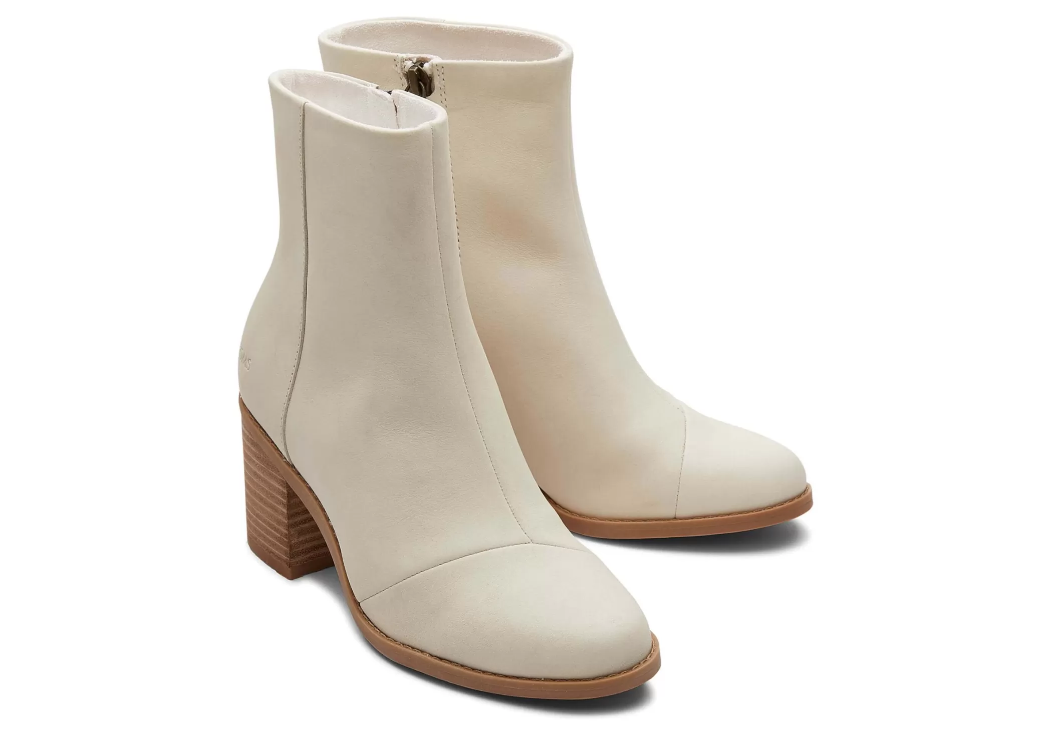 Femme TOMS Talons & Compensees*Bottine Evelyn Leather Light Sand