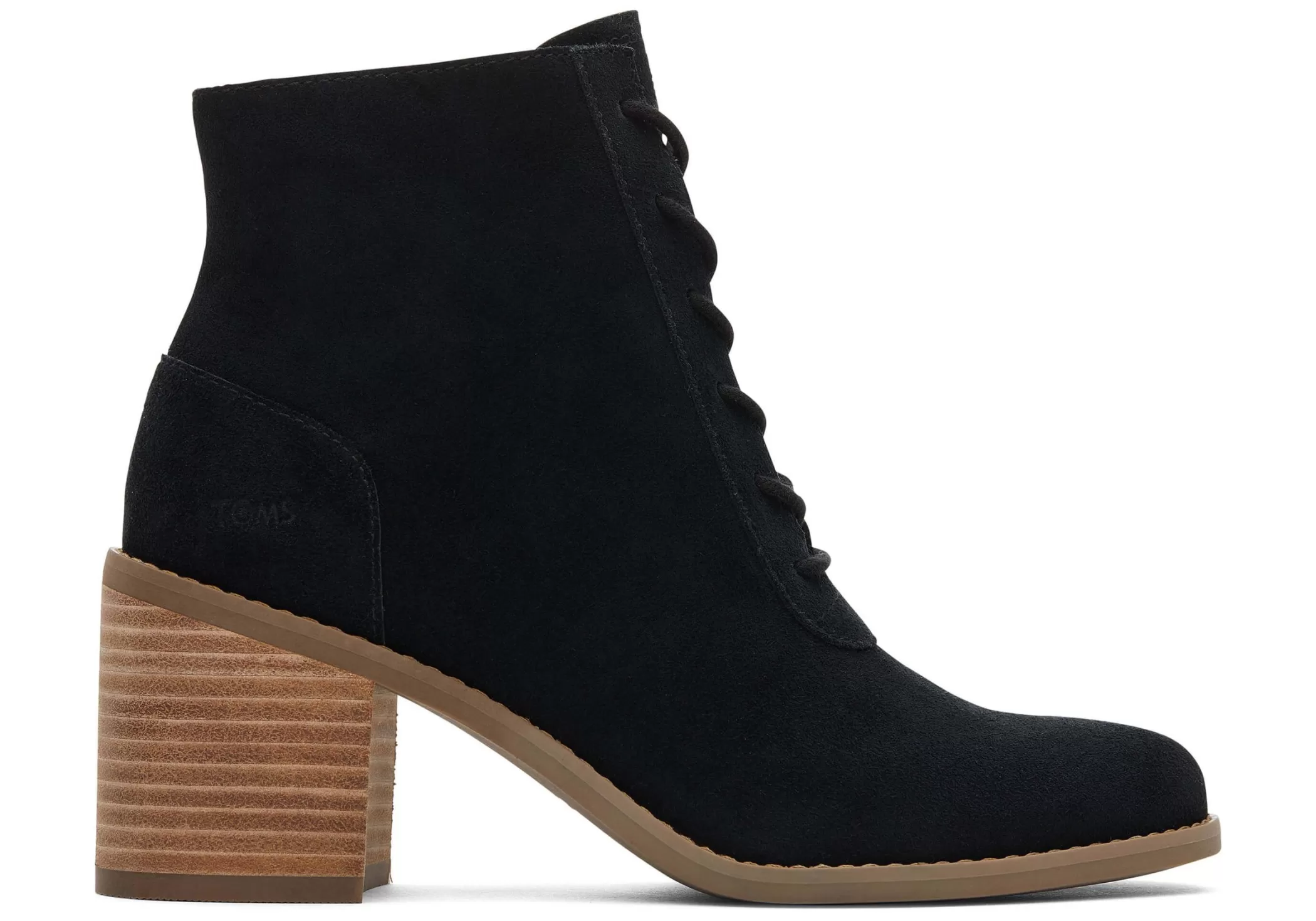 Femme TOMS Talons & Compensees*Bottine Evelyn A Lacets Suede Black