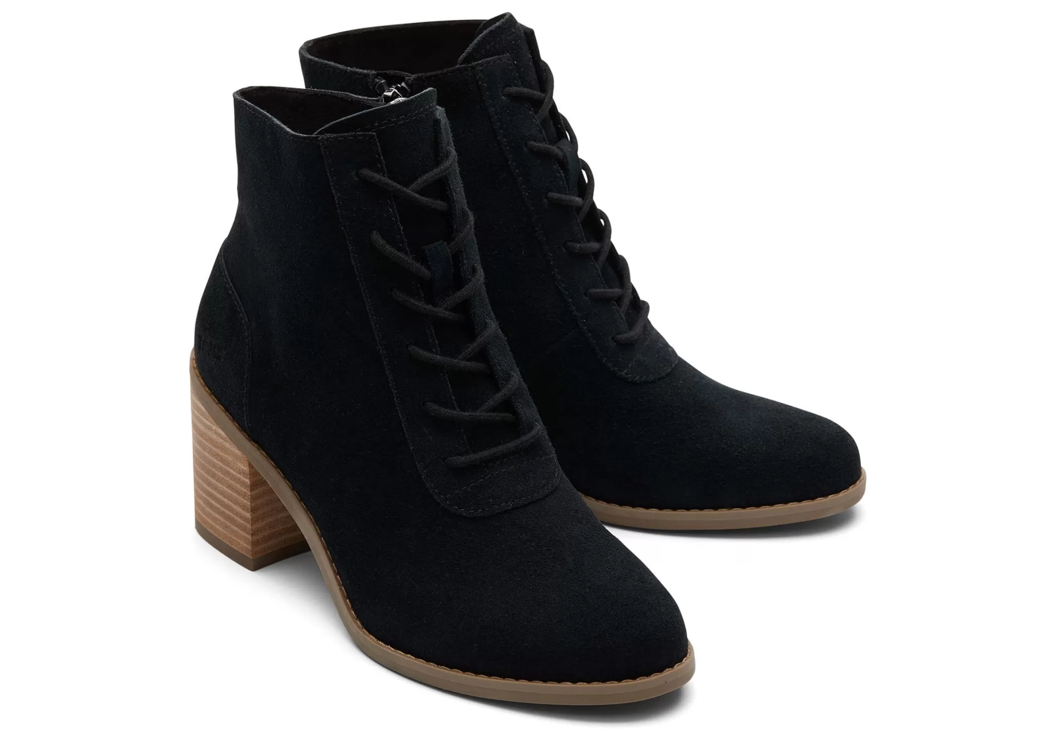 Femme TOMS Talons & Compensees*Bottine Evelyn A Lacets Suede Black