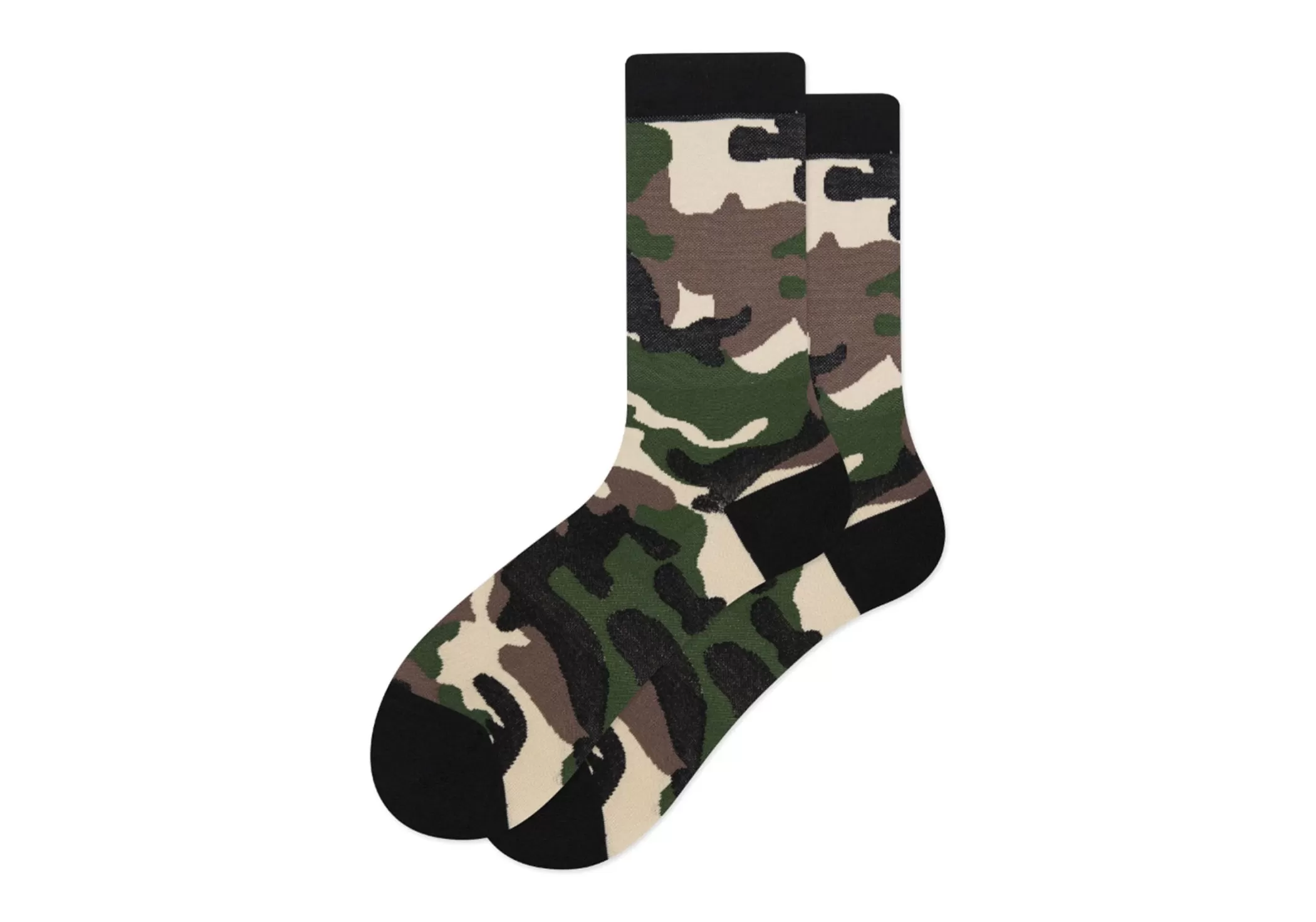 Homme TOMS *Chaussettes Crew Camo Camouflage Noir