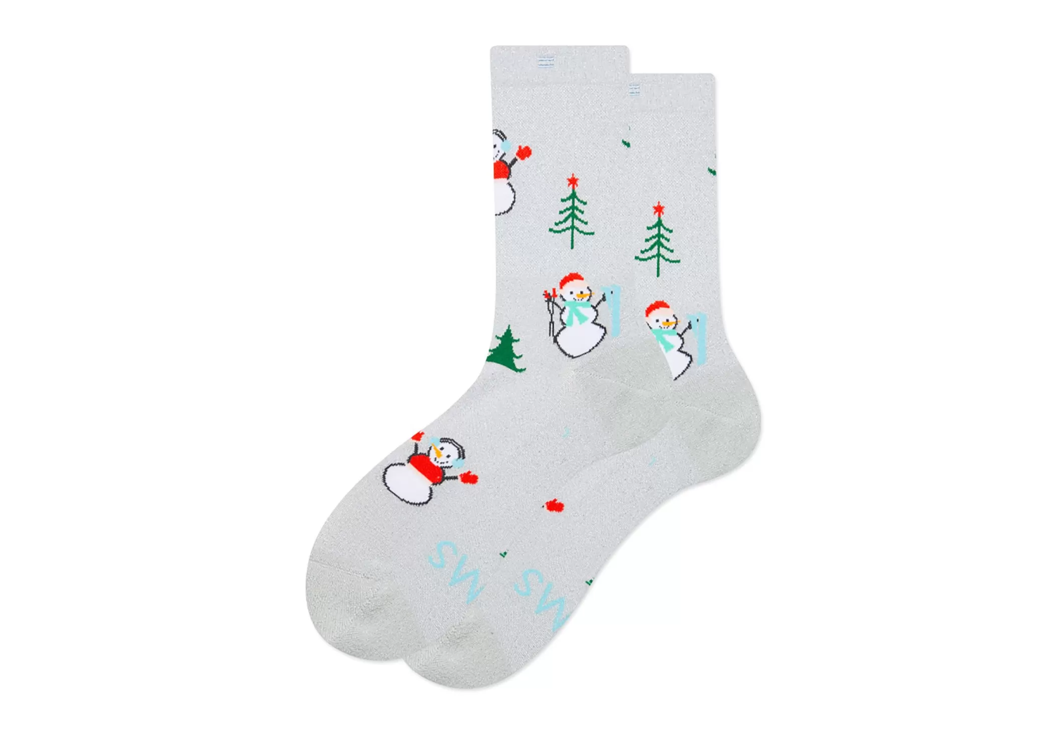 Femme TOMS *Chaussettes Mi-Hautes Motif Bonhomme De Neige Snowman Crew