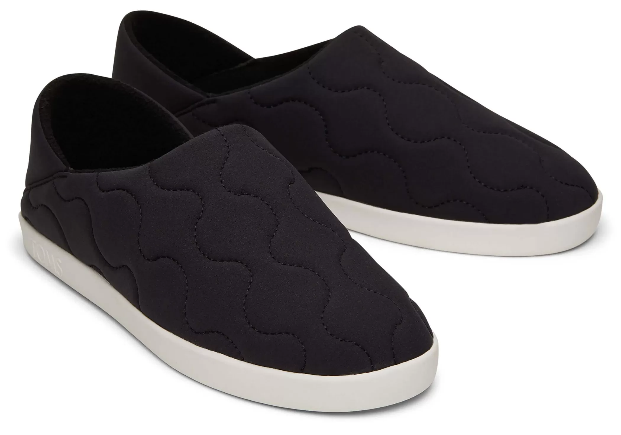 Homme TOMS Chaussons*Chaussons Ezra Black Quilted Cotton