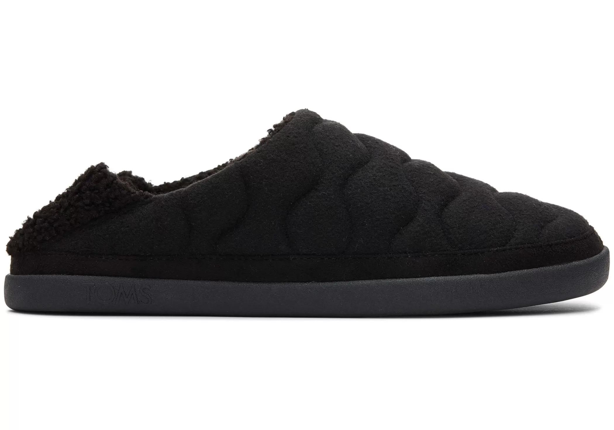 Femme TOMS Chaussons*Chaussons Ezra Black Quilted Felt