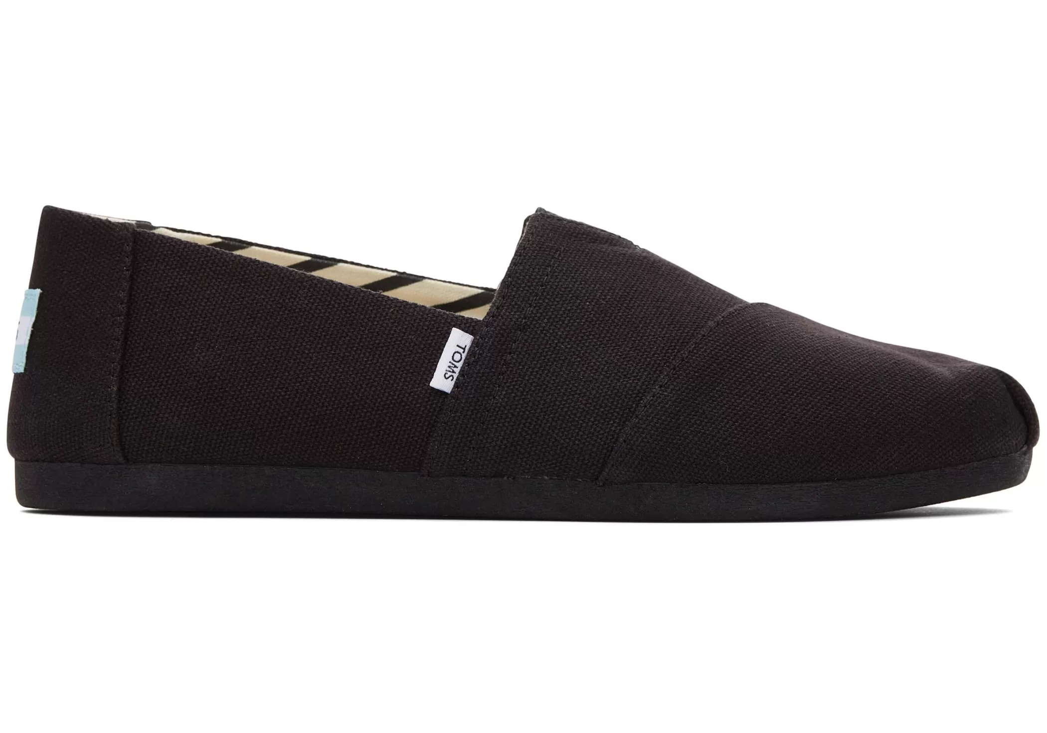 Femme TOMS Coupe Large*Coupe Large En Toile De Coton Recycle Alpargata Noir/Noir Large