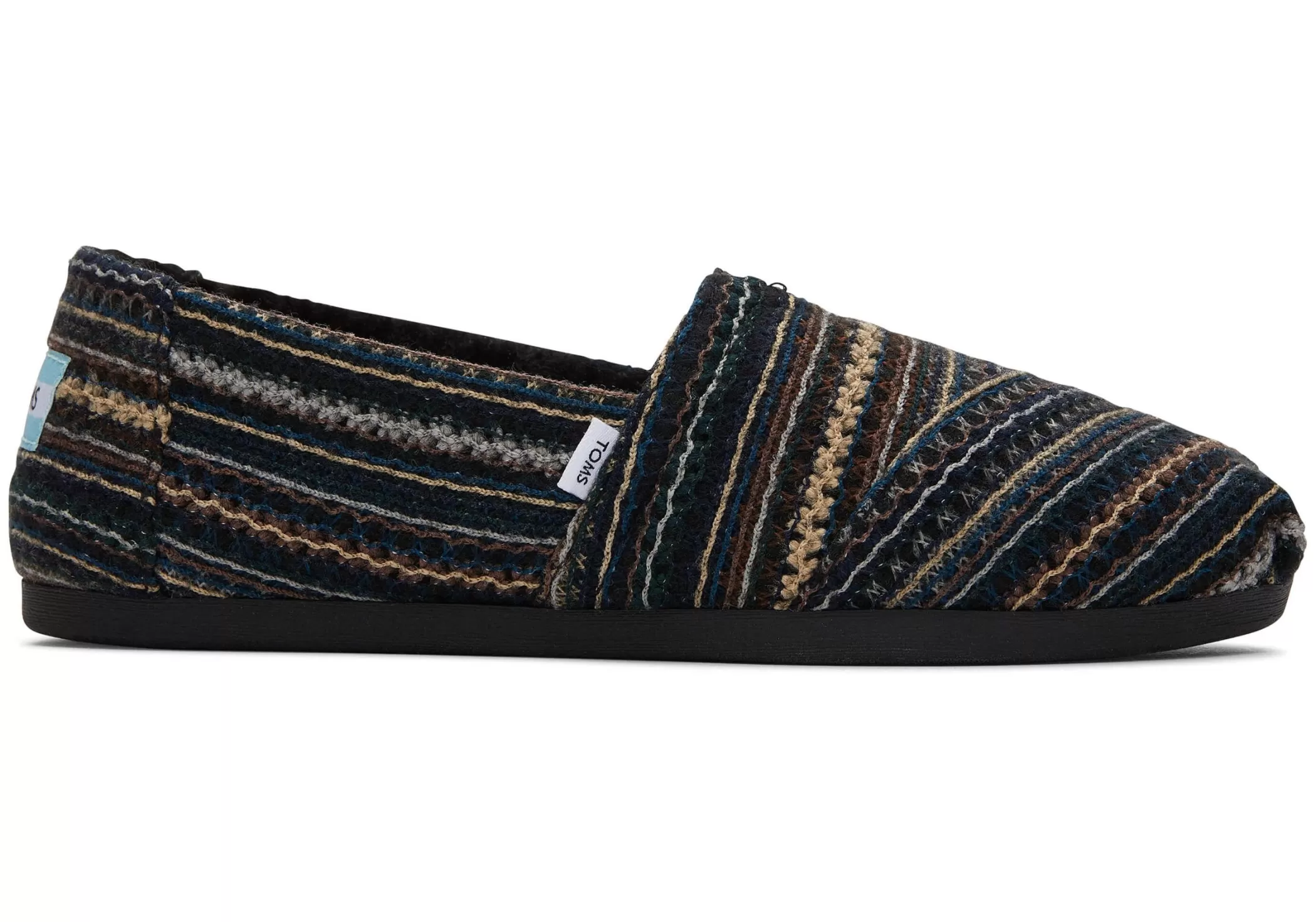 Femme TOMS Chaussons*Espadrille Alpargata En Chenille Brodee Embroidered Black