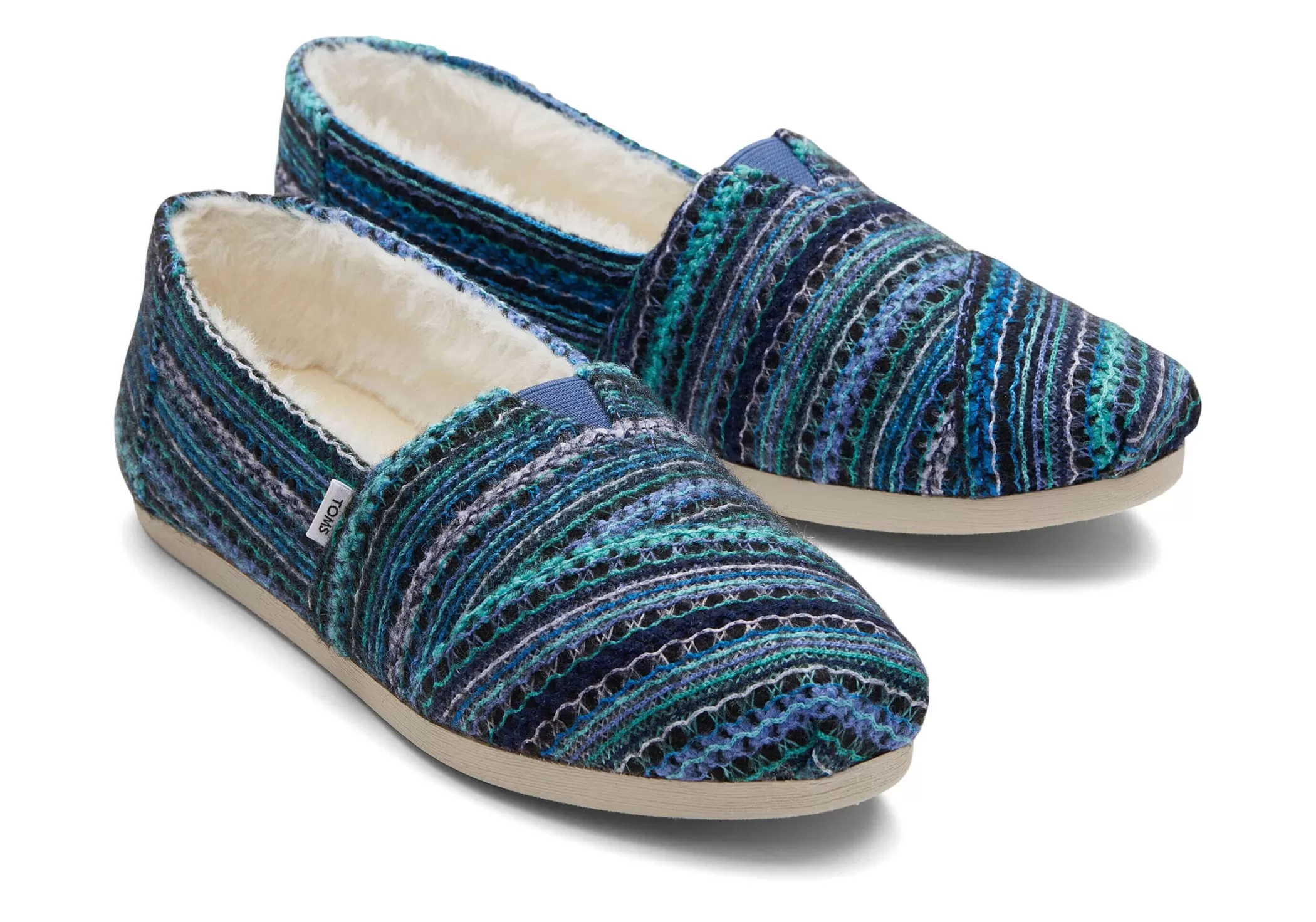 Femme TOMS Chaussons*Espadrille Alpargata En Chenille Brodee Embroidered Navy