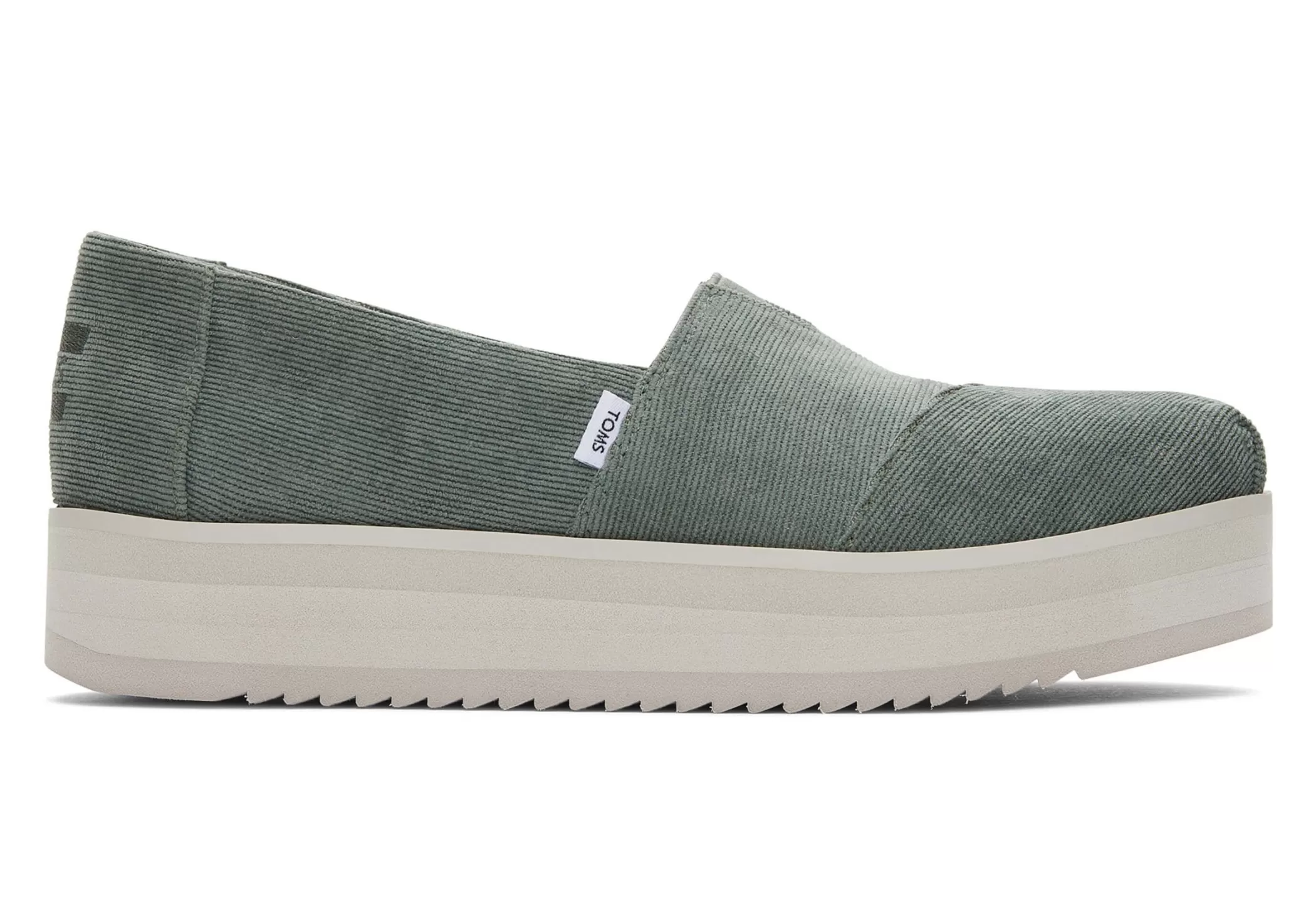 Femme TOMS Slip-Ons*Espadrille Alpargata Midform Corduroy Bonsai Green