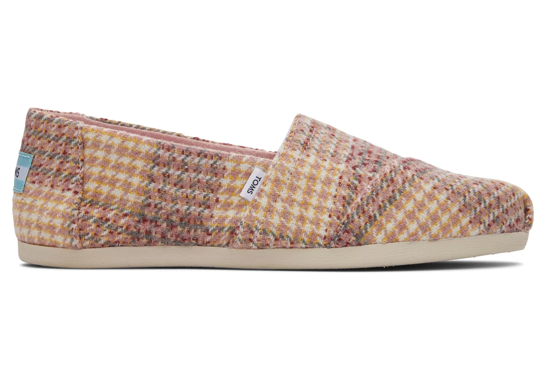 Femme TOMS Alpargata*Espadrille Alpargata Pied-De-Poule Plaid Pink Quartz