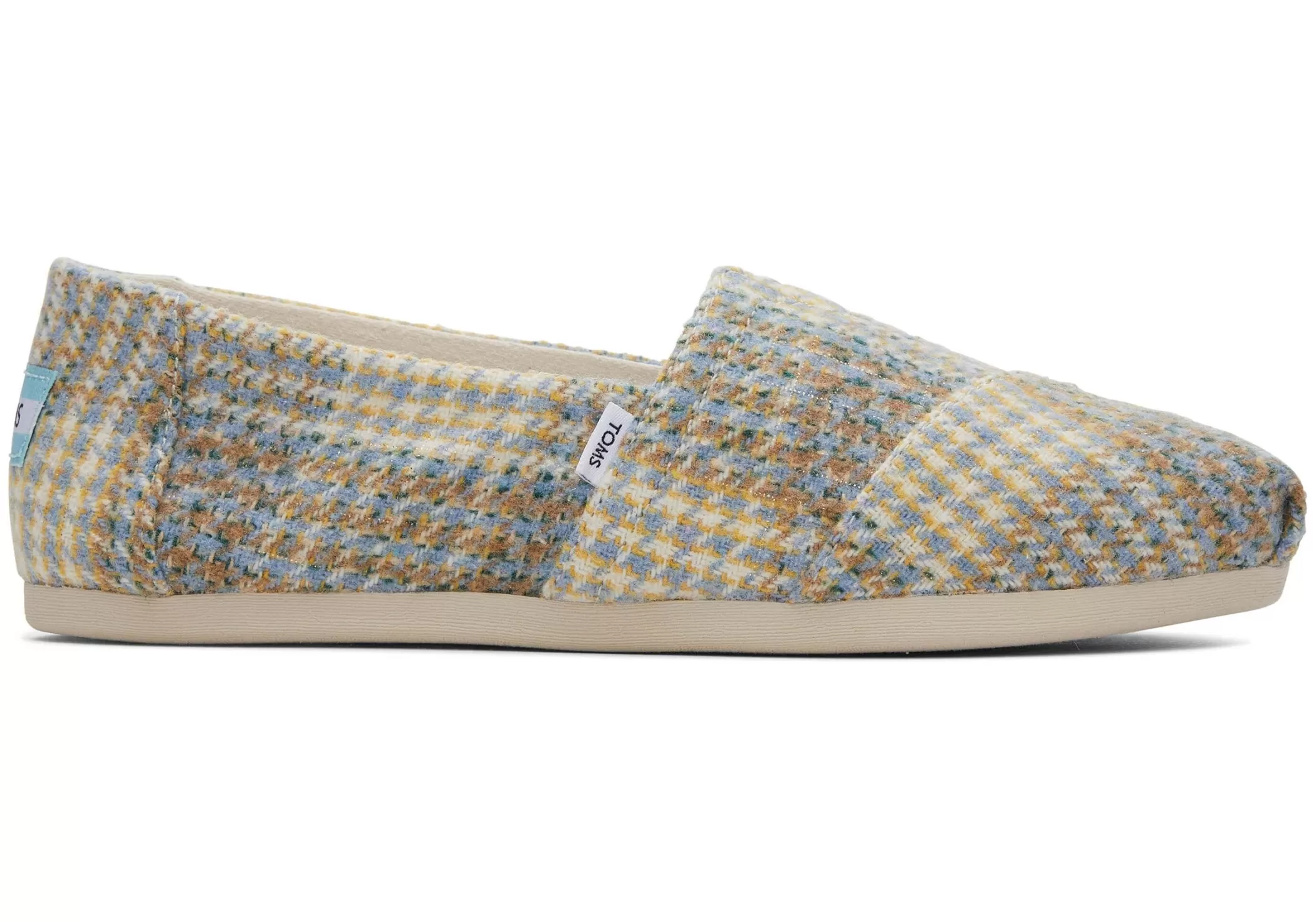 Femme TOMS Alpargata*Espadrille Alpargata Pied-De-Poule Plaid Sky Blue