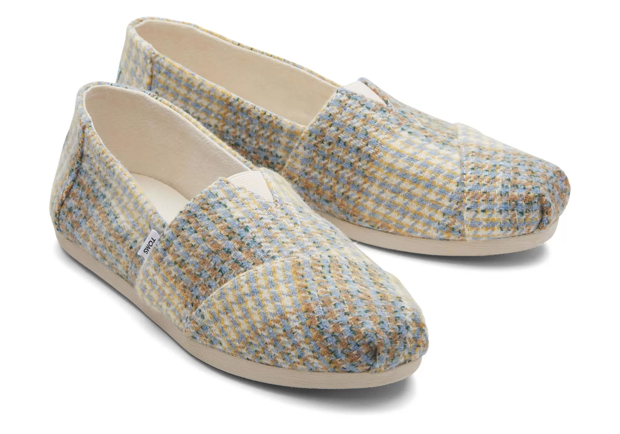 Femme TOMS Alpargata*Espadrille Alpargata Pied-De-Poule Plaid Sky Blue