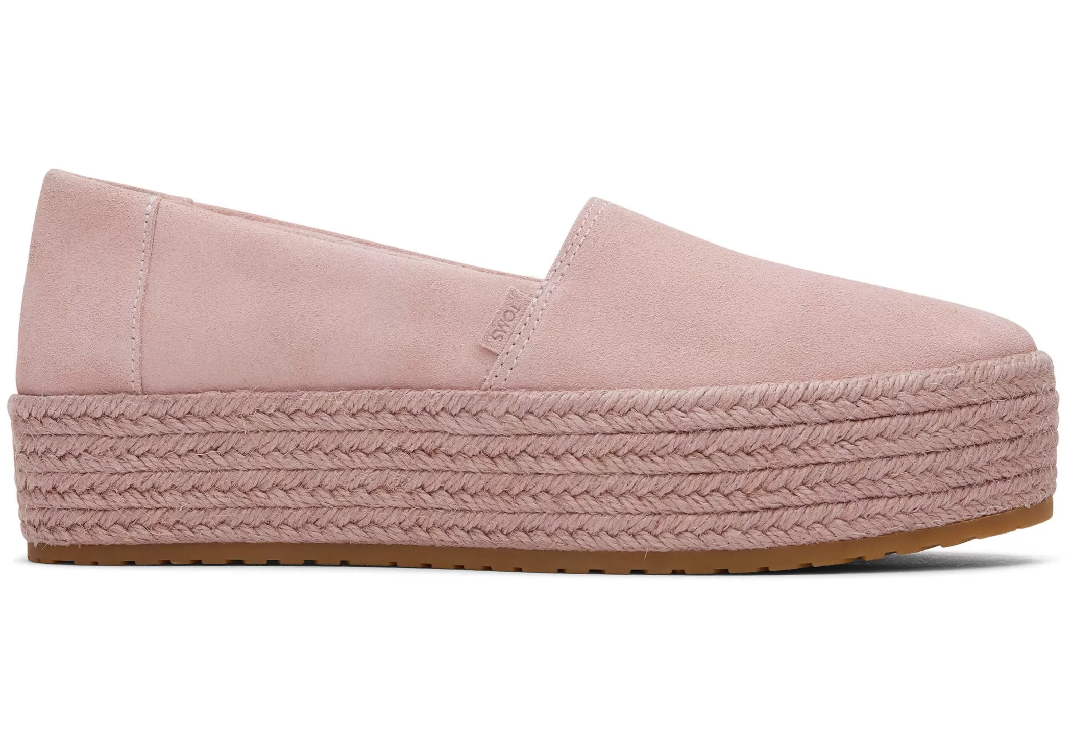 Femme TOMS Plateformes*Espadrille Semelle Compensee Valencia Suede Pink