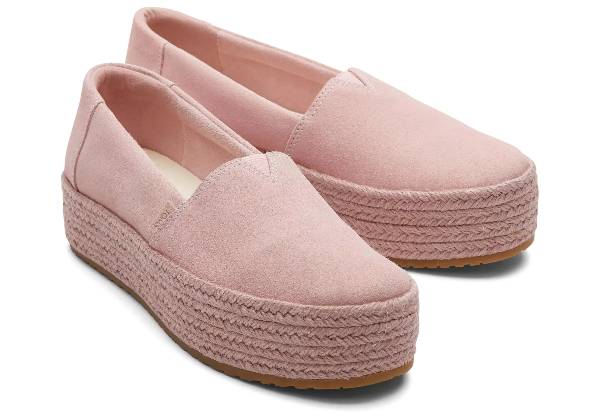 Femme TOMS Plateformes*Espadrille Semelle Compensee Valencia Suede Pink