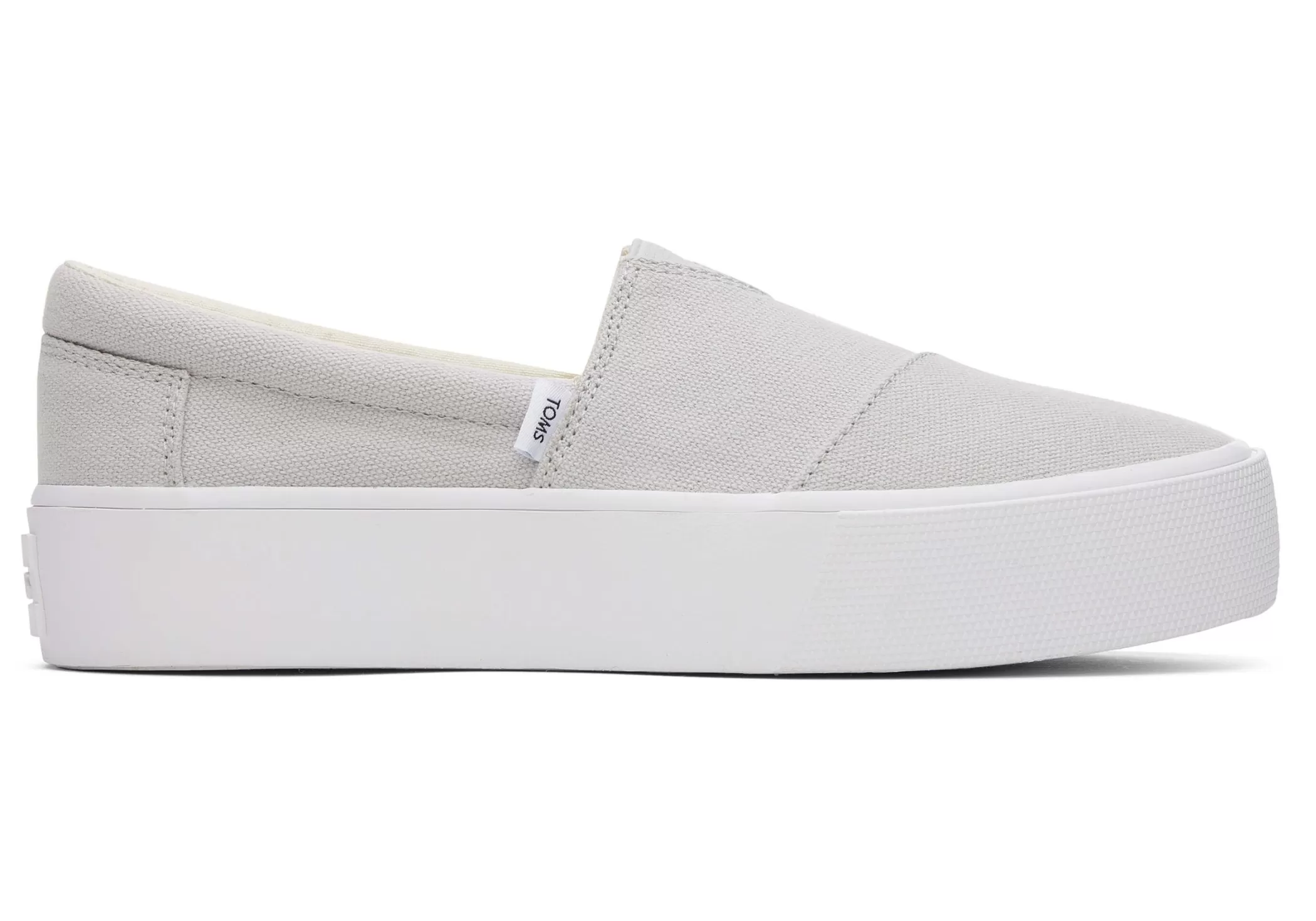 Femme TOMS Sneakers*Fenix Platform Grey Canvas Slip On Sneaker Gris Lunaire