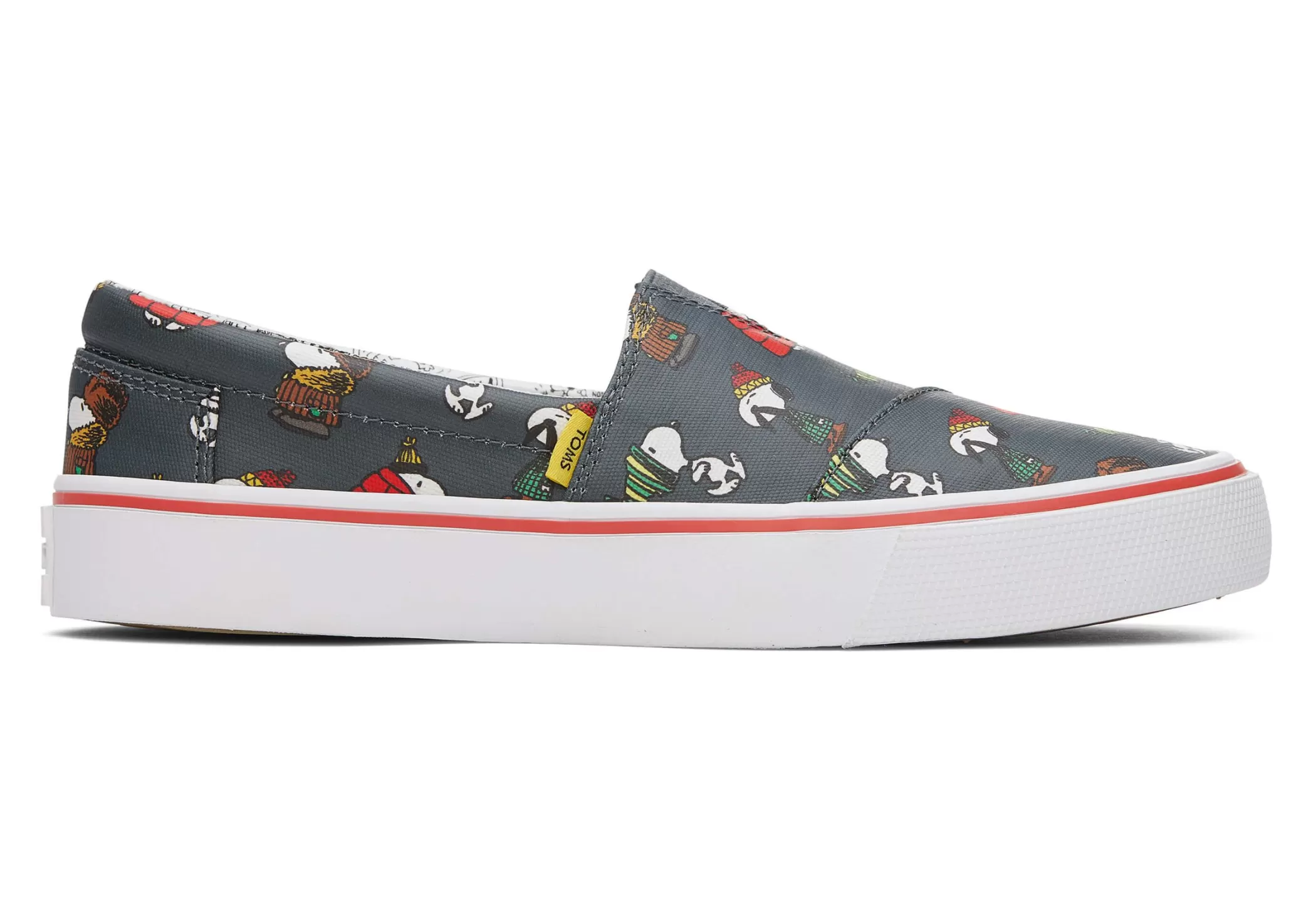 Femme TOMS Sneakers*Fenix Slip On Snoopy Print Matte Black