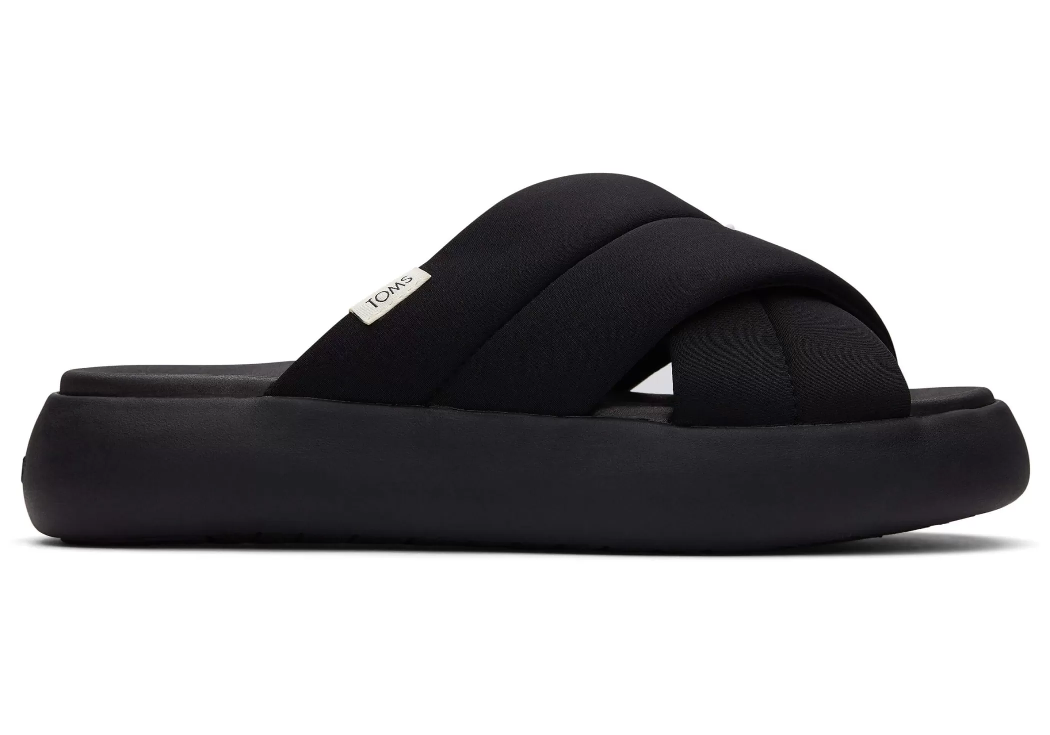 Femme TOMS Slip-Ons*Mallow Cross-Over Repreve® Black/Black