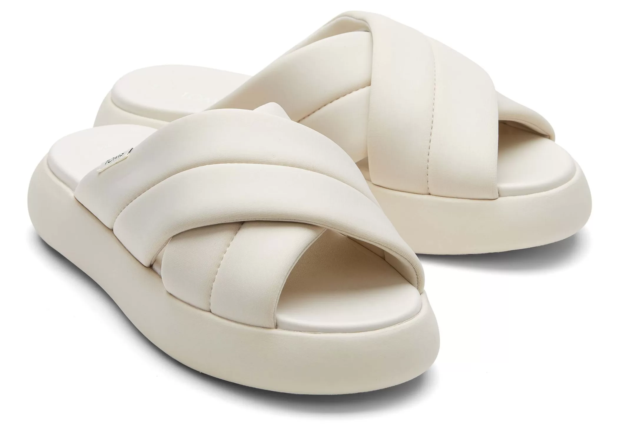 Femme TOMS Slip-Ons*Mallow Cross-Over Repreve® Beige