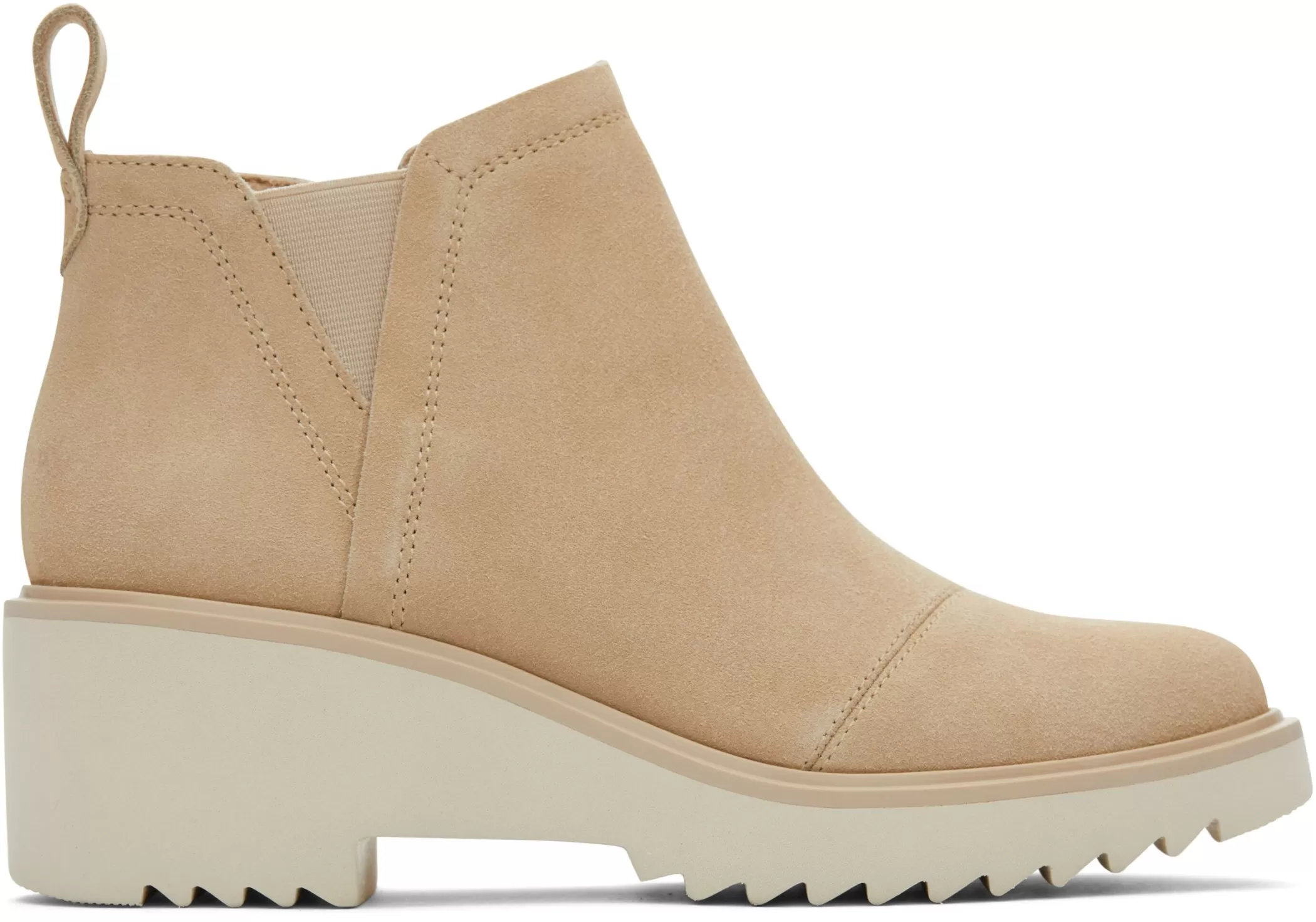 Femme TOMS Bottes*Maude Oatmeal Suede Wedge Boot Daim Avoine