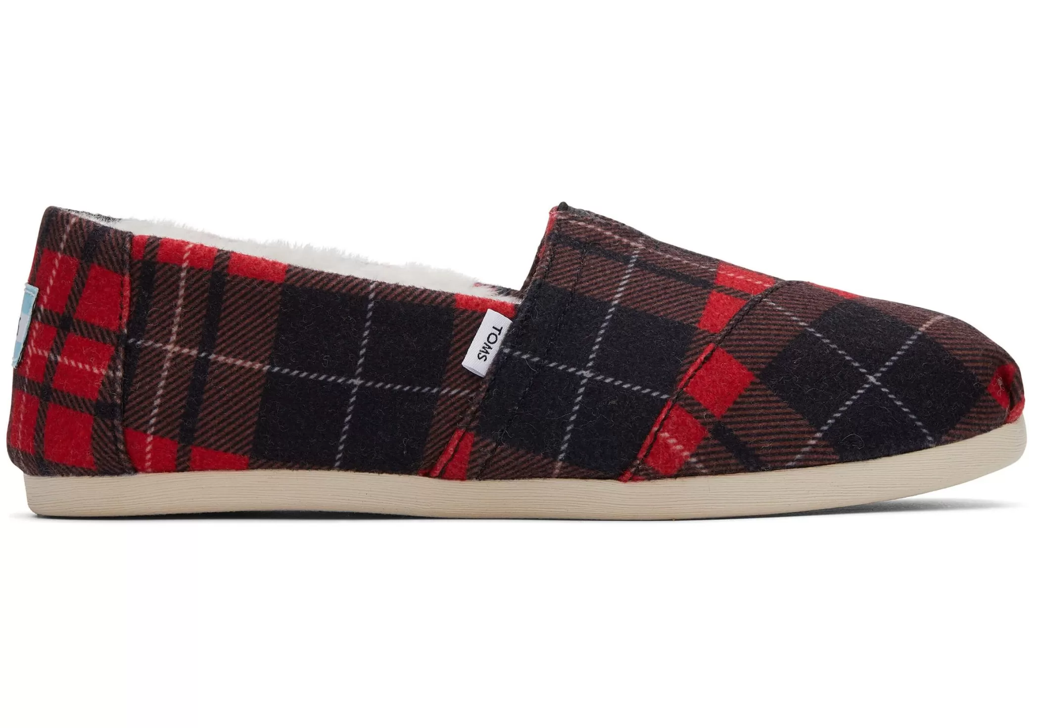 Femme TOMS Chaussons*Plaid Alpargata Red Tartan