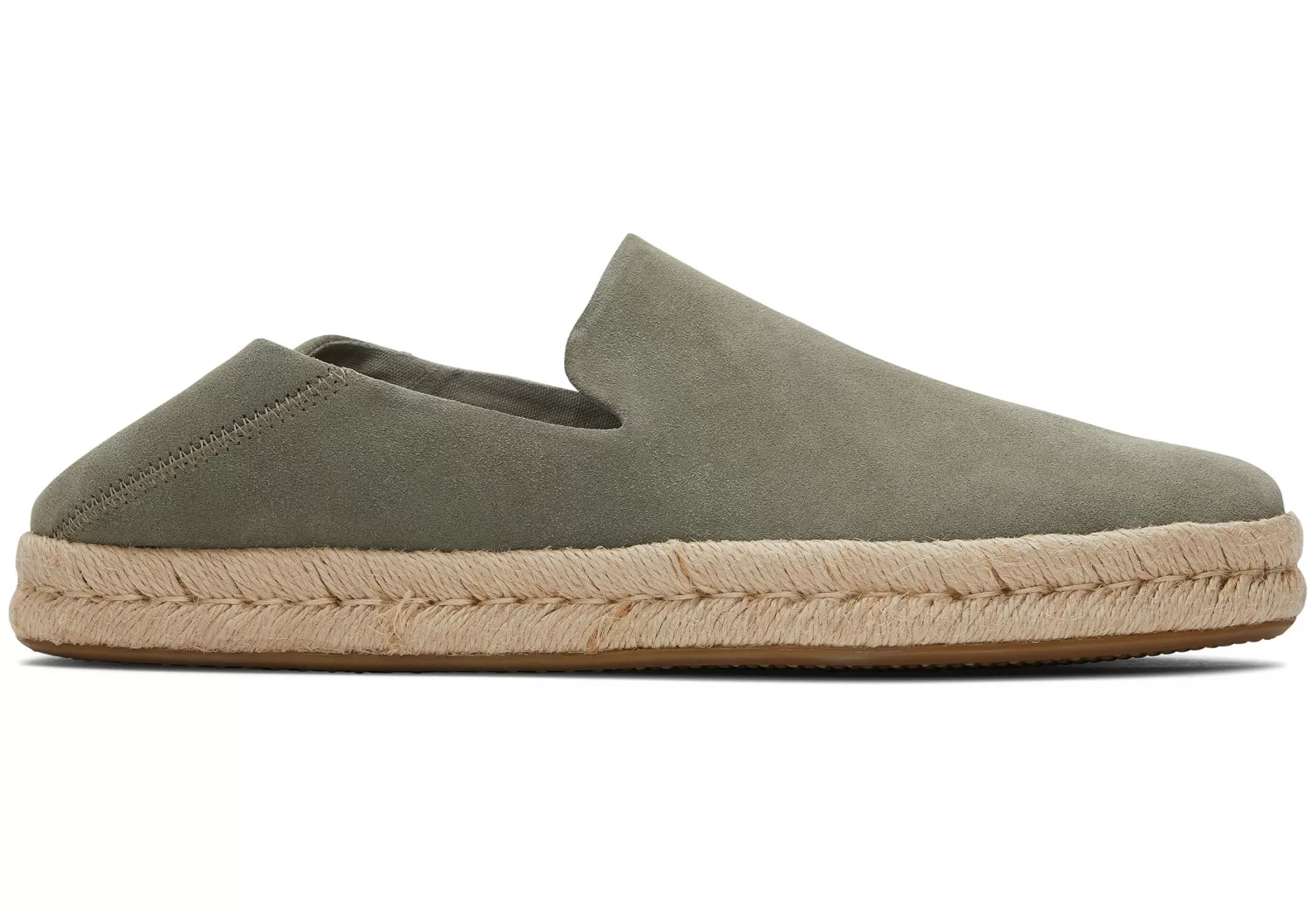 Homme TOMS Espadrilles*Santiago Suede Daim Gris Vetiver