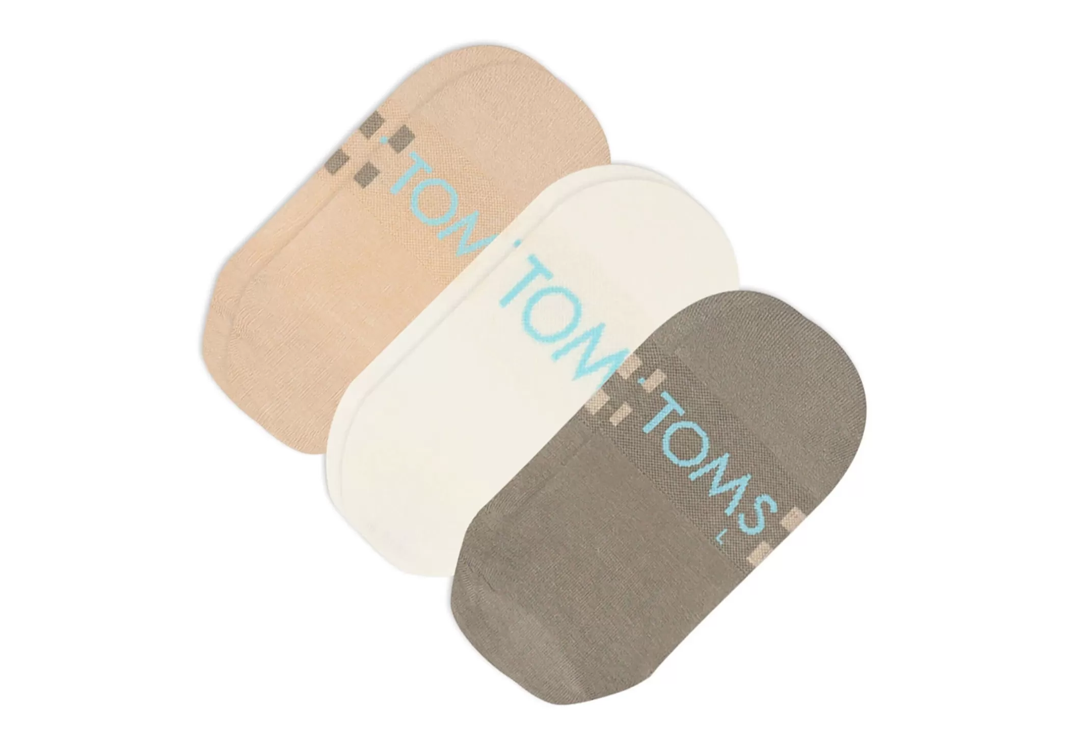 Homme TOMS *Ultimate No Show Socks Mixed Neutral 3 Pack Nautral Multi