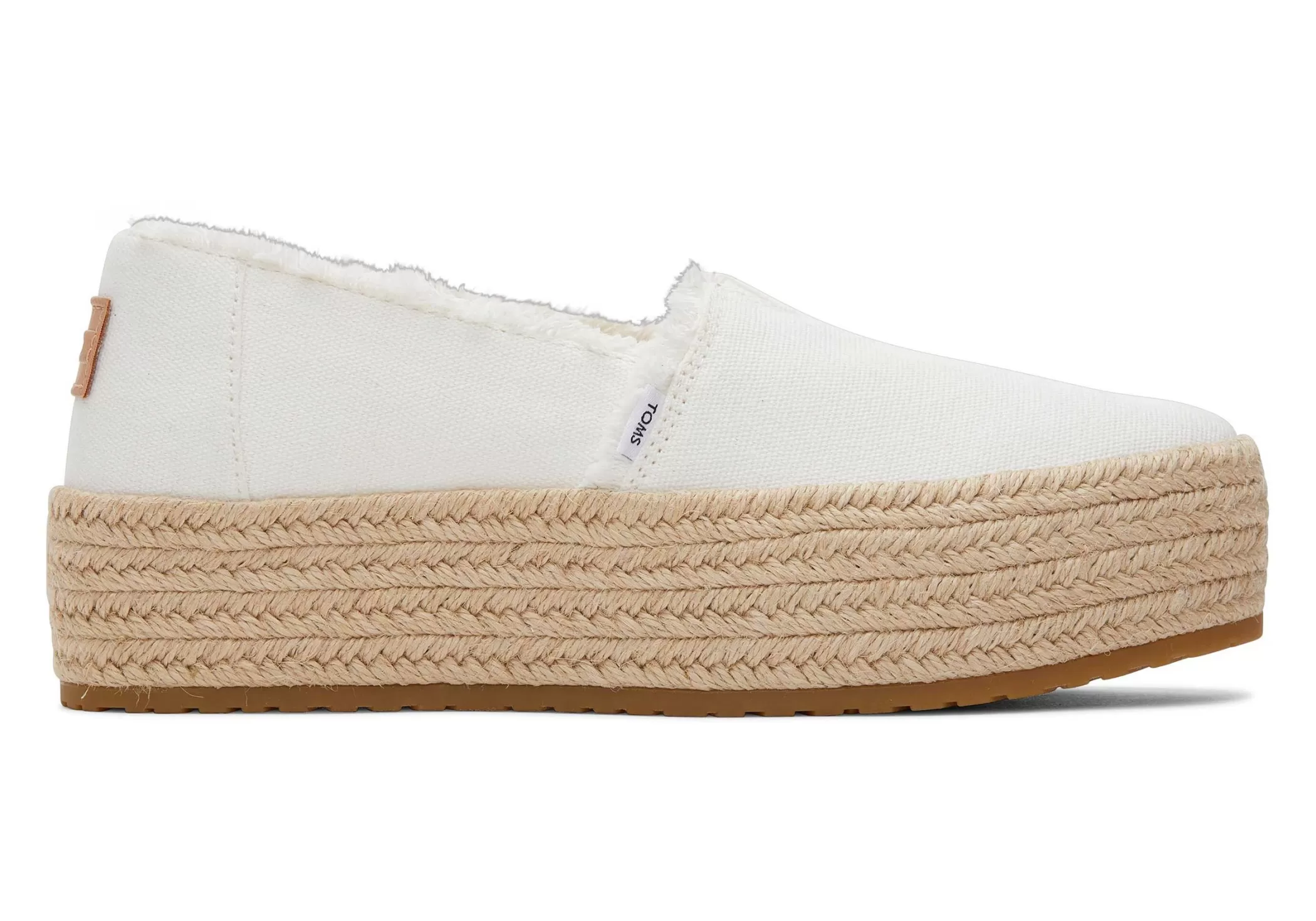 Femme TOMS Plateformes*Valencia Platform Espadrille White Canvas