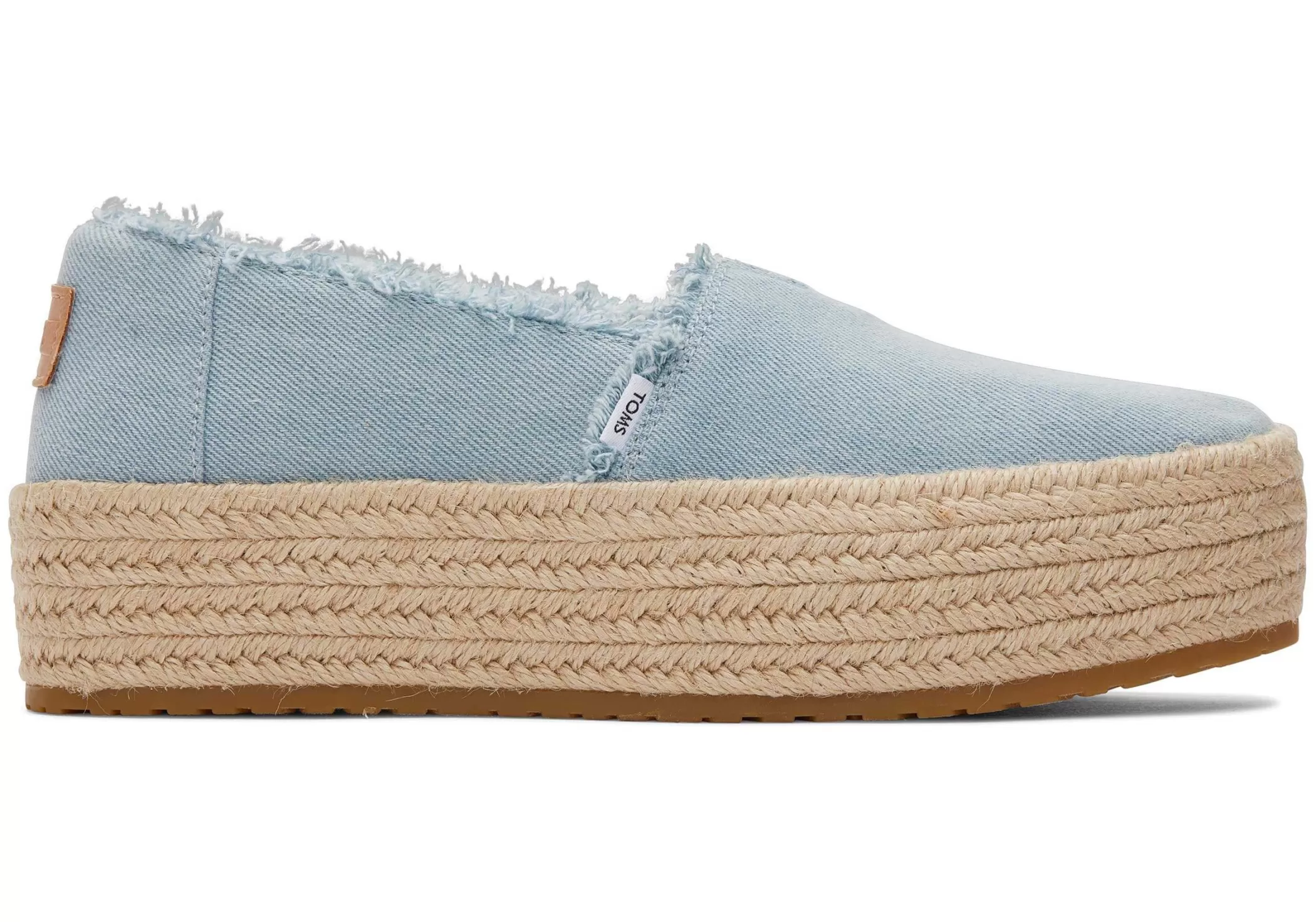 Femme TOMS Slip-Ons*Valencia Platform Espadrille Denim Lave Bleu Pastel